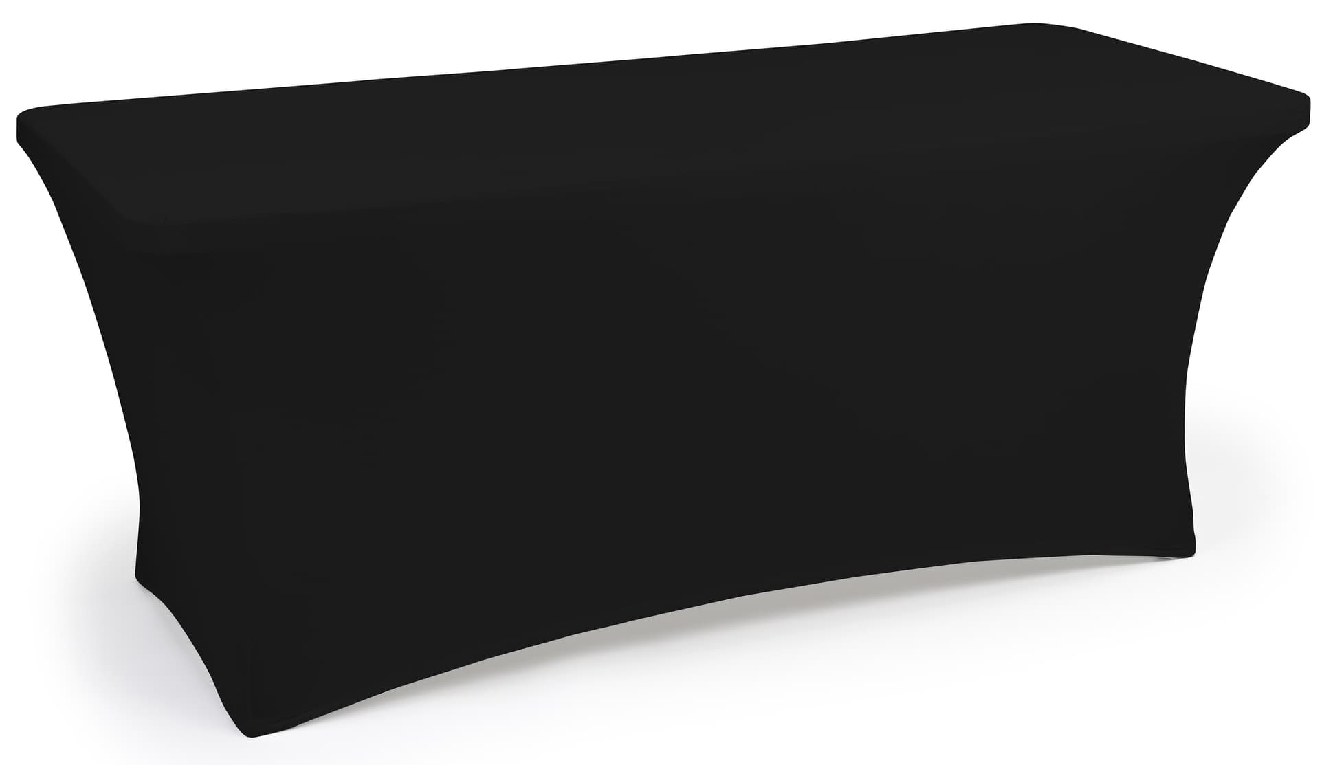 Black fitted spandex table covers