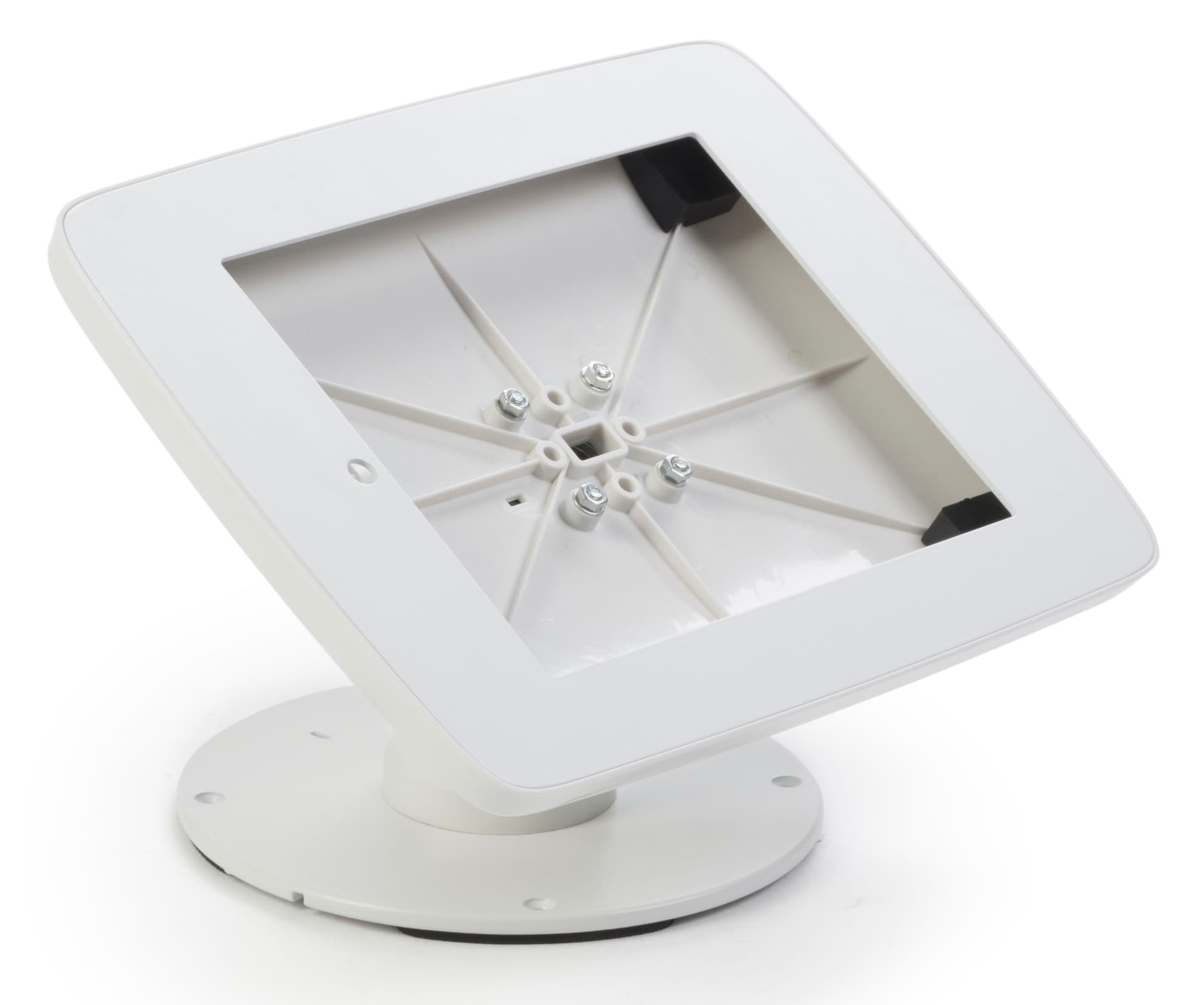 White iPad Checkout Stand with Tilting Bracket