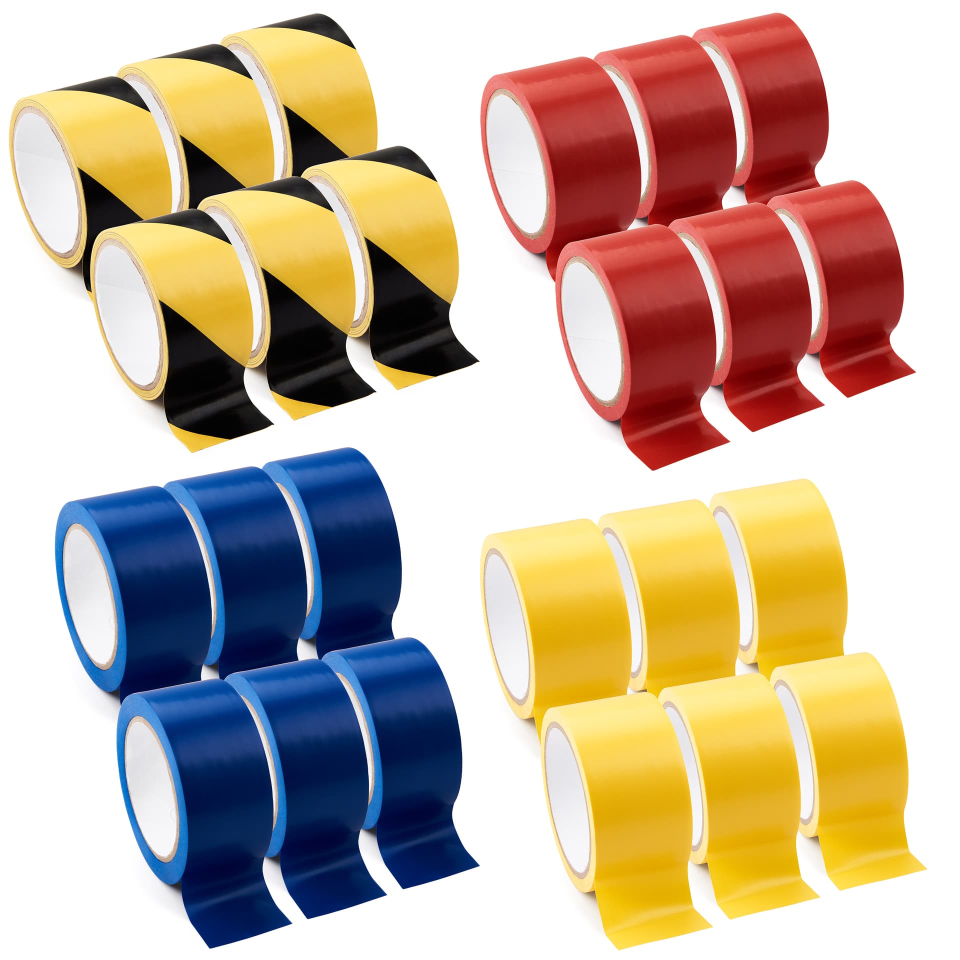 Vinyl floor tape with a smooth matte finish