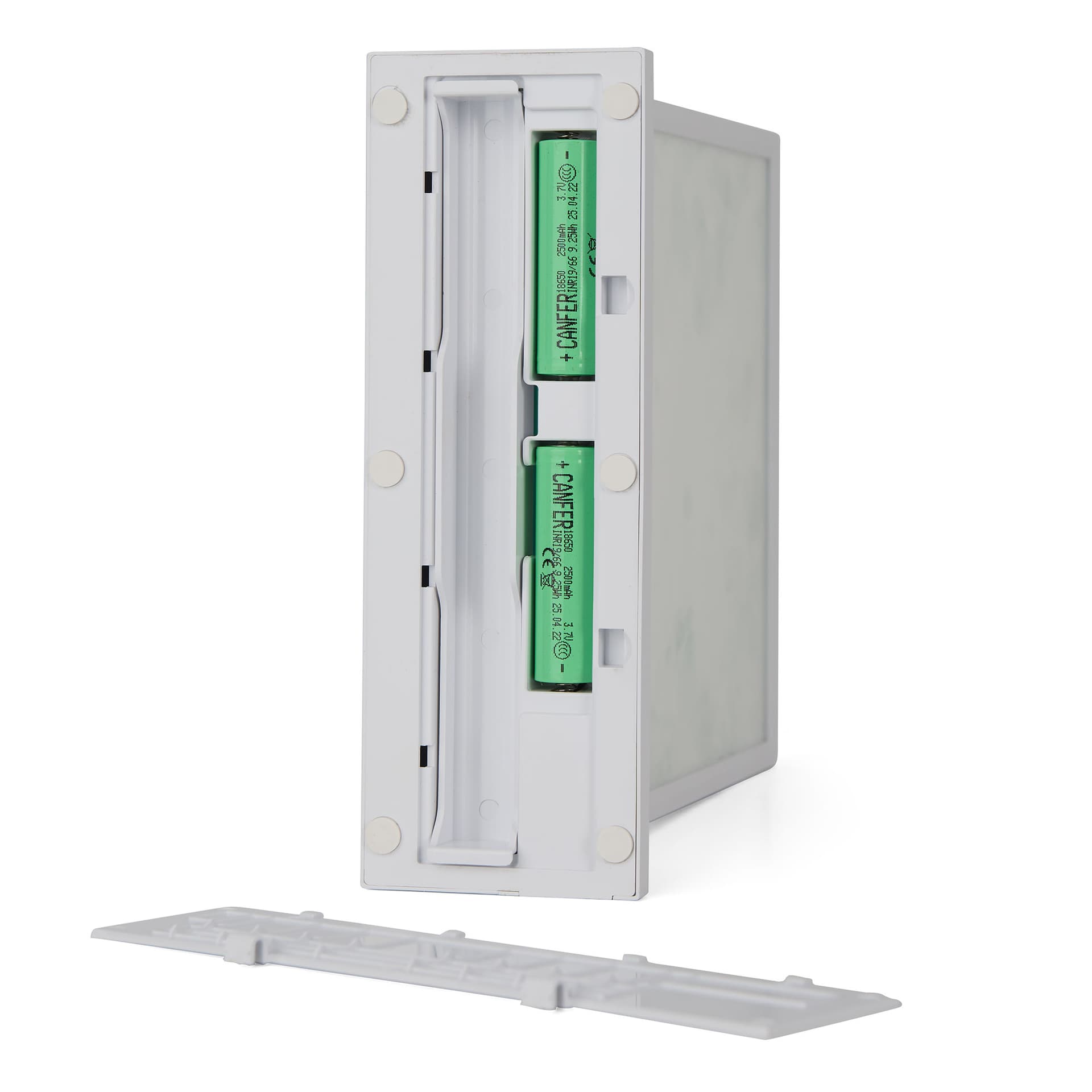 Tabletop LED sign holder comes with two rechargeable batteries