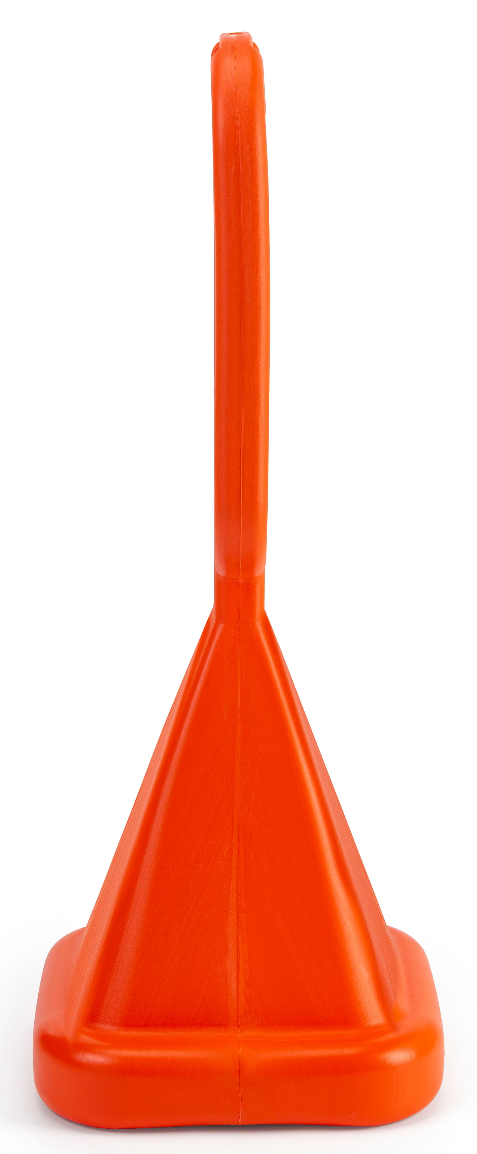Traffic cone sidewalk sign with water fillable base
