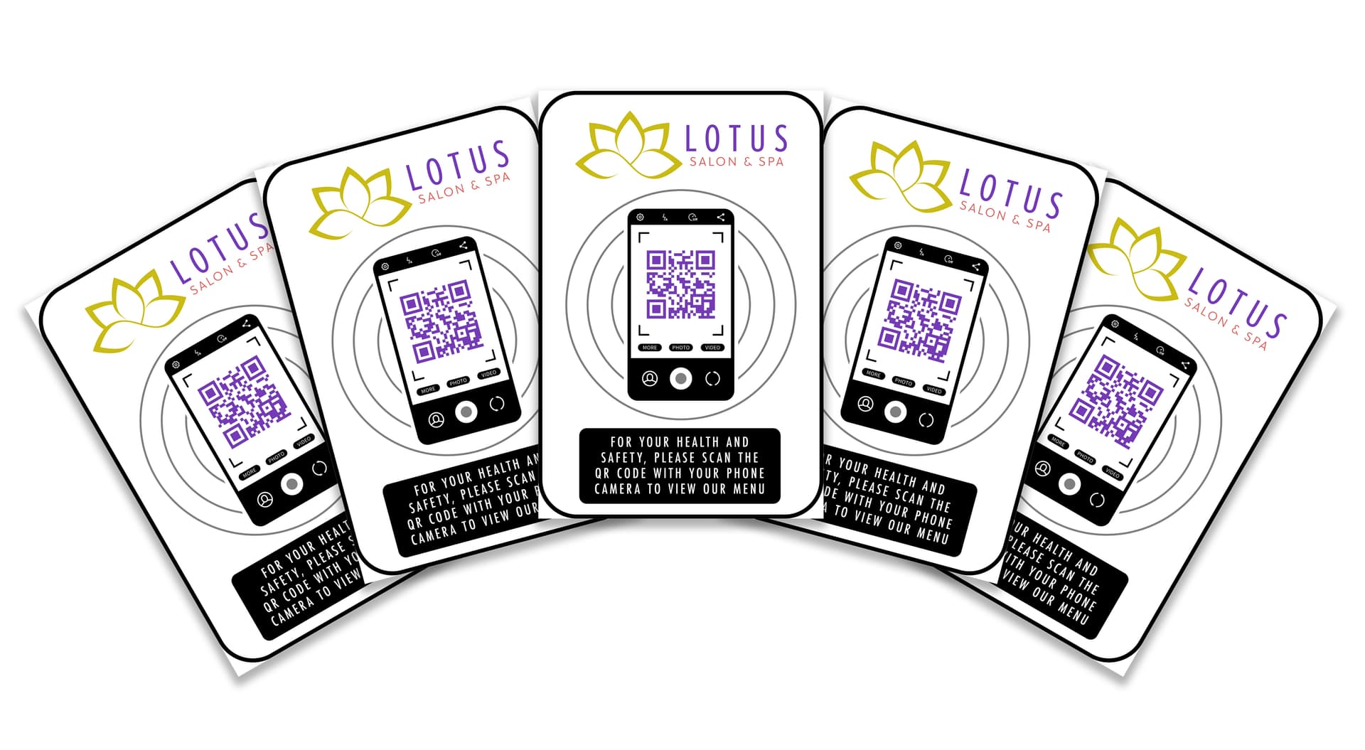 Custom QR code stickers with textured vinyl graphic