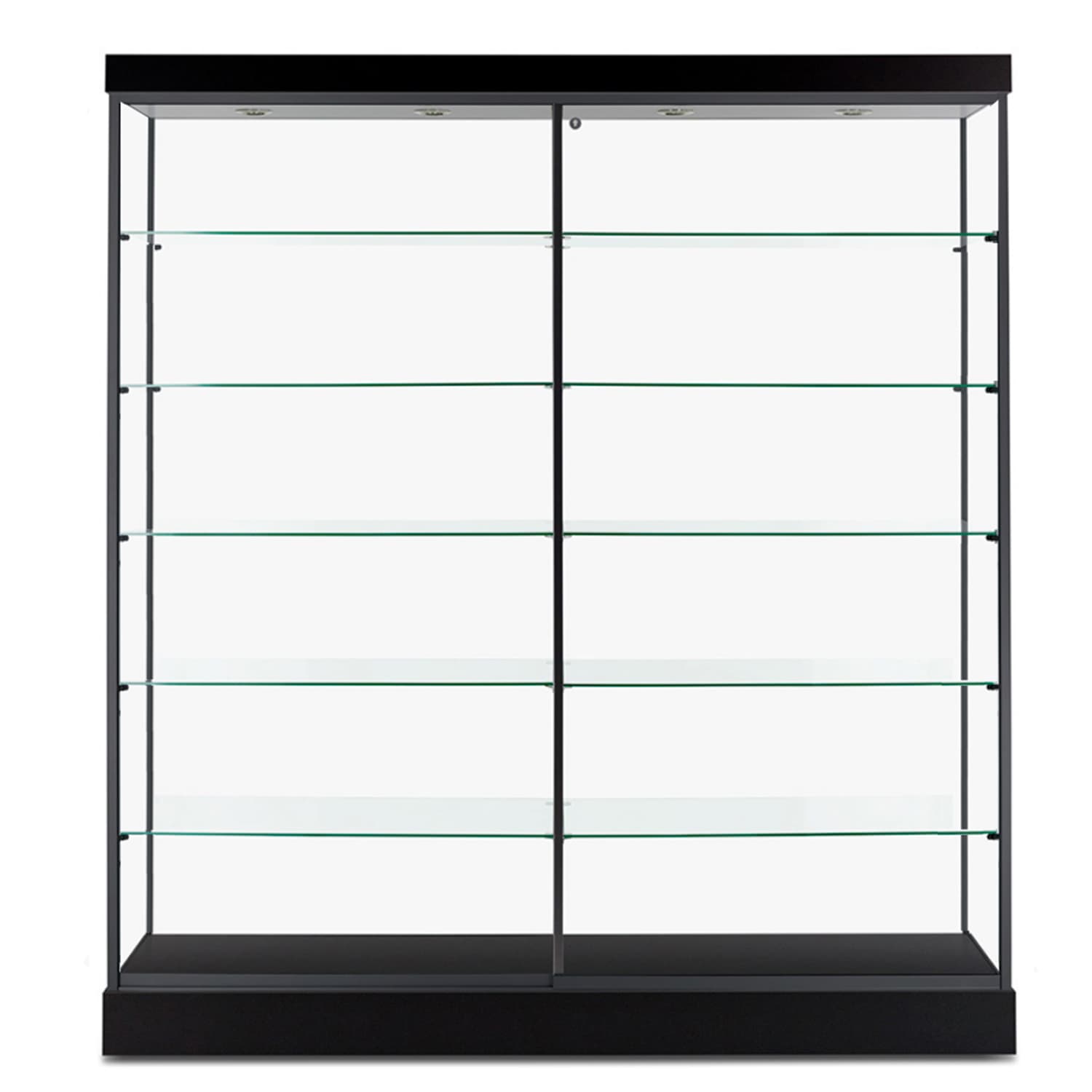 This glass showcase cabinet with 8 led top lights