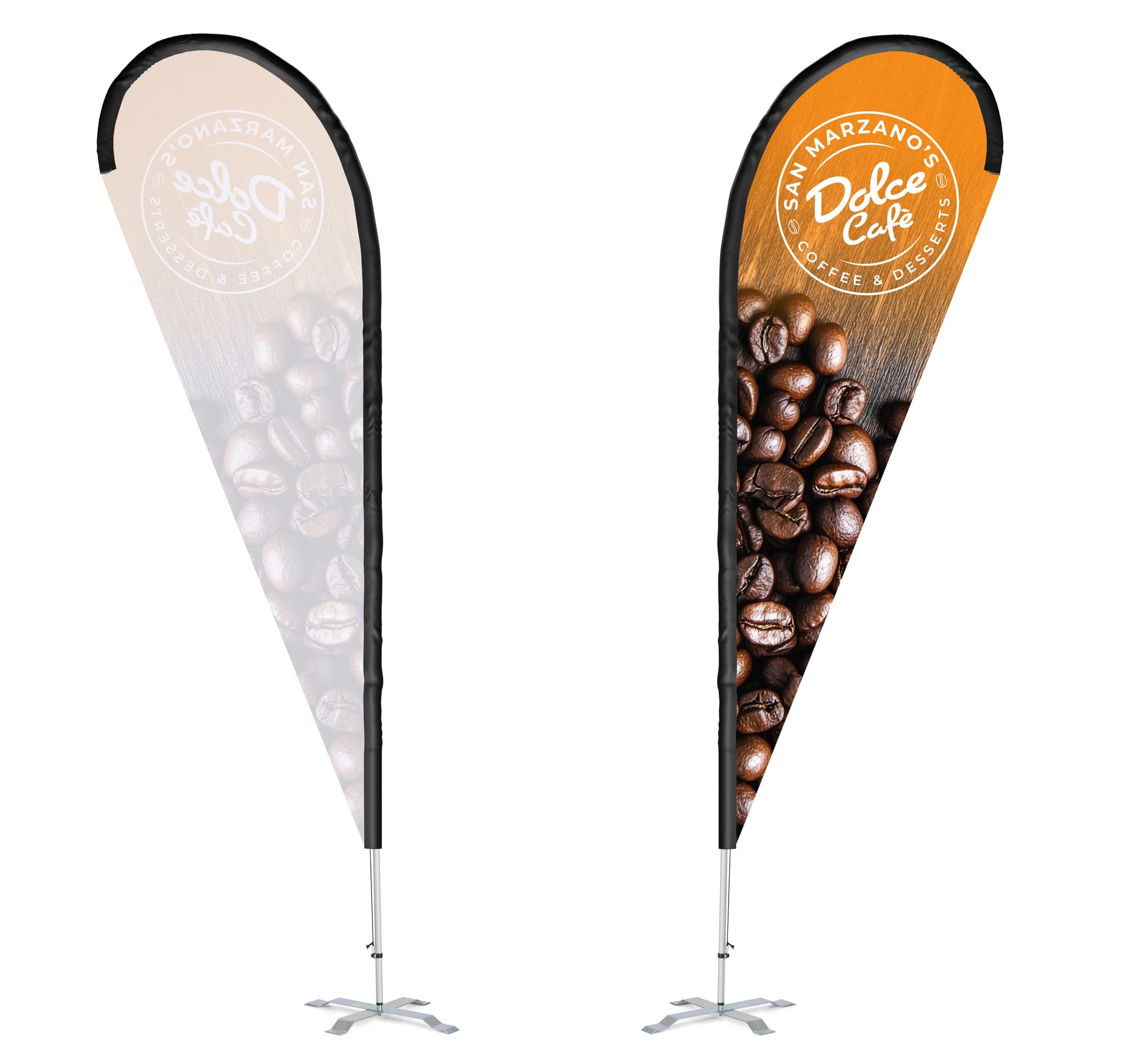Teardrop Advertising Flag is single-sided