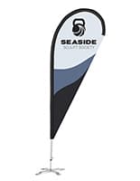 Teardrop Advertising Flag with 8'h banner