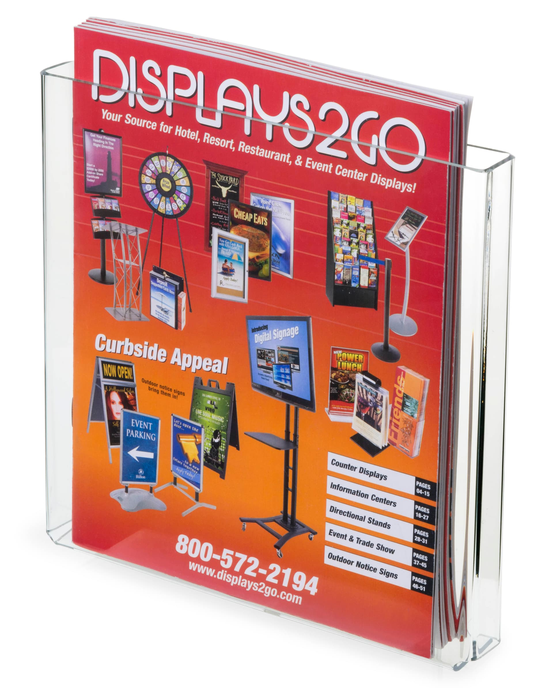 Brochure Holder with Open Top