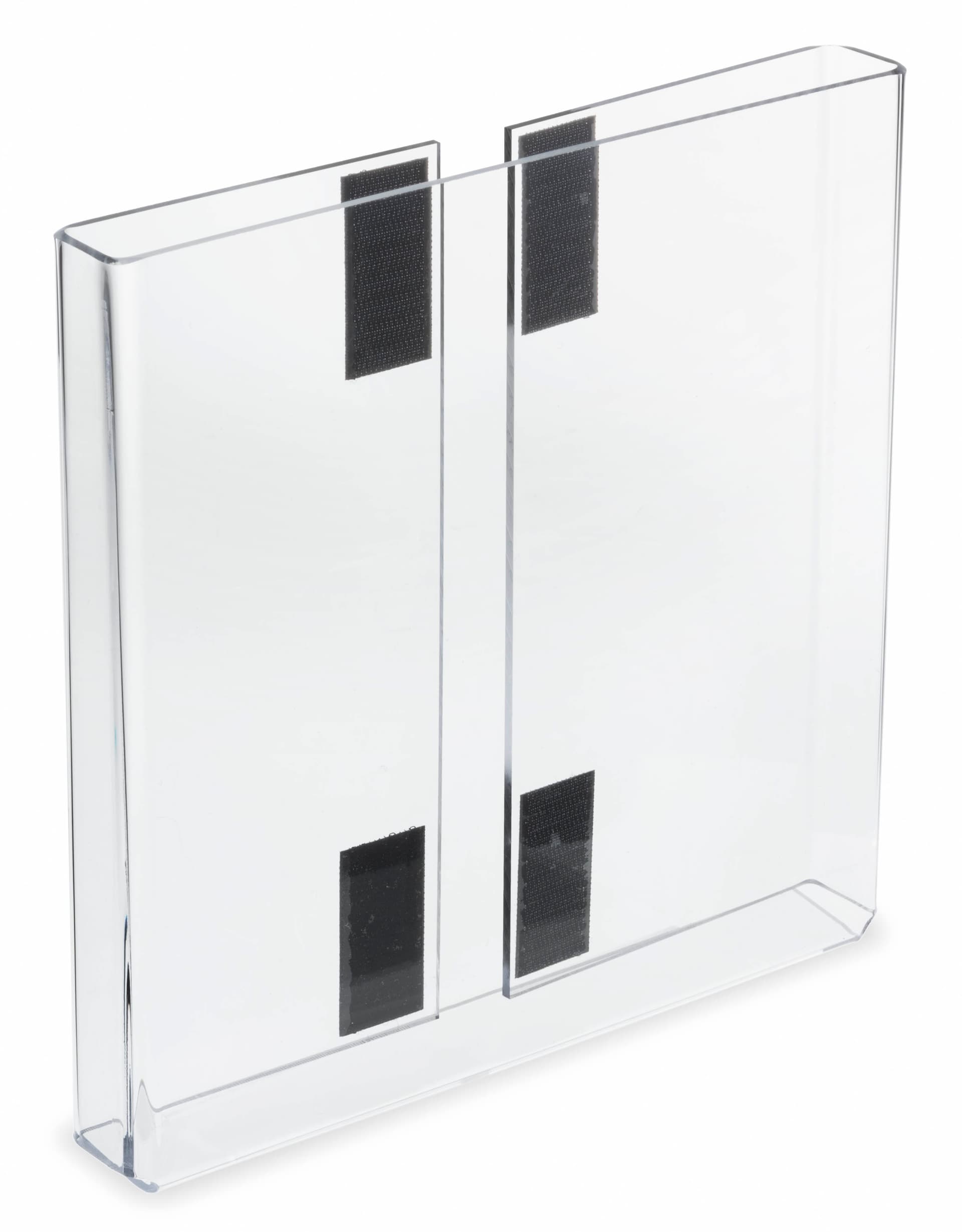 Brochure Holder with Hook and Loop Attachment