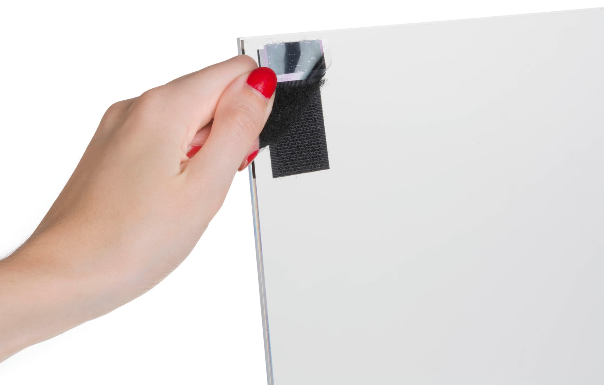 Acrylic Sign Frame with Top Hook & Loop Pieces