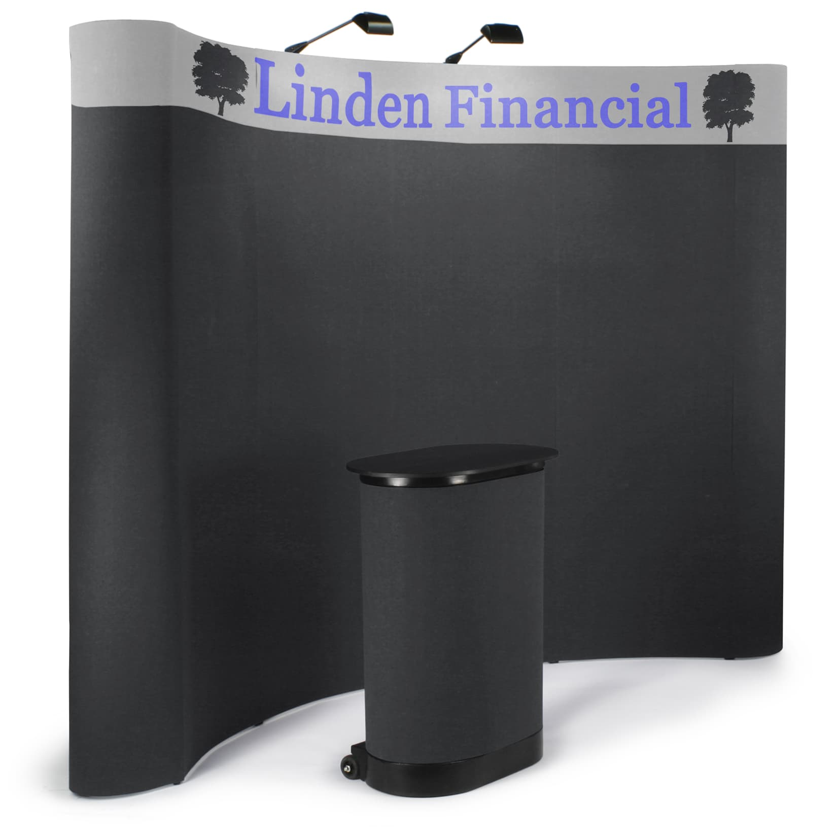 black convention booth
