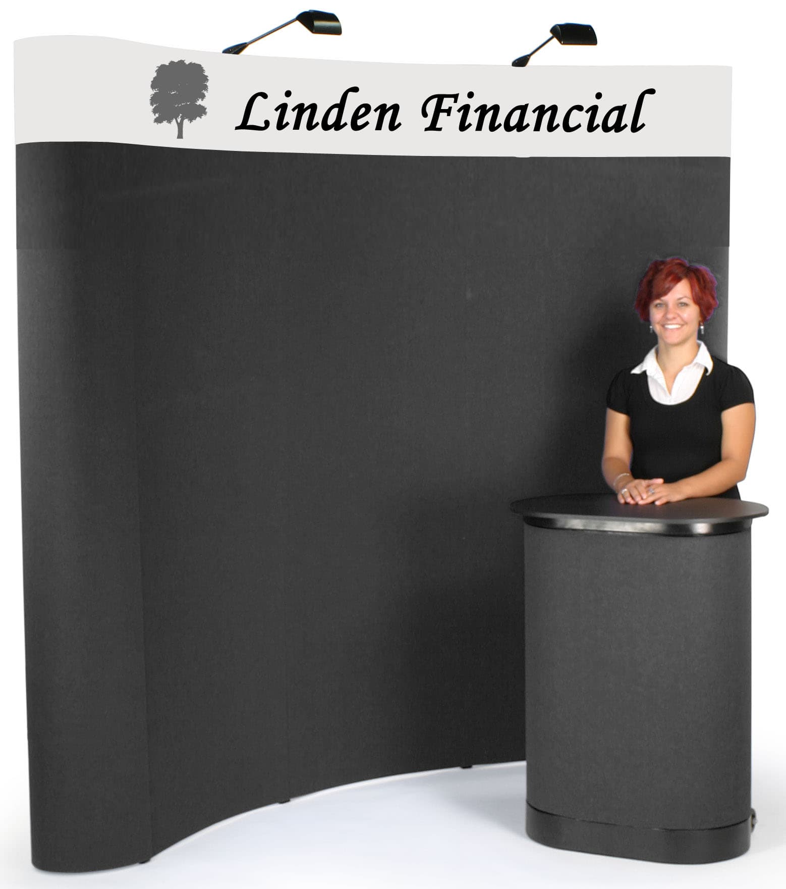 black exhibition booth