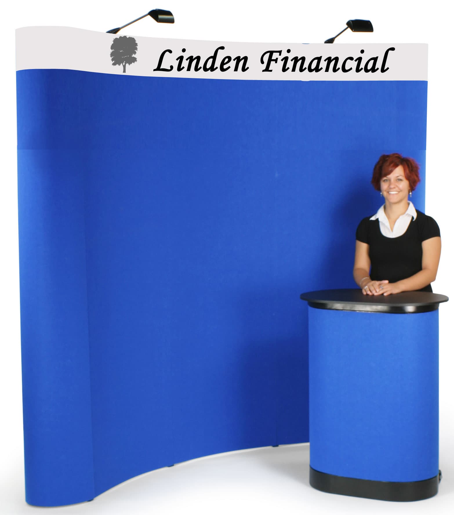 curved trade show booth