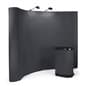 10' Curved Pop Up Display w/ Hook-and-Loop Fabric, Counter & 2 Spotlights - Black