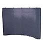 10' Coyote Popup Curved Display w/ Hook-and-Loop Fabric and Portable Counter - Gray
