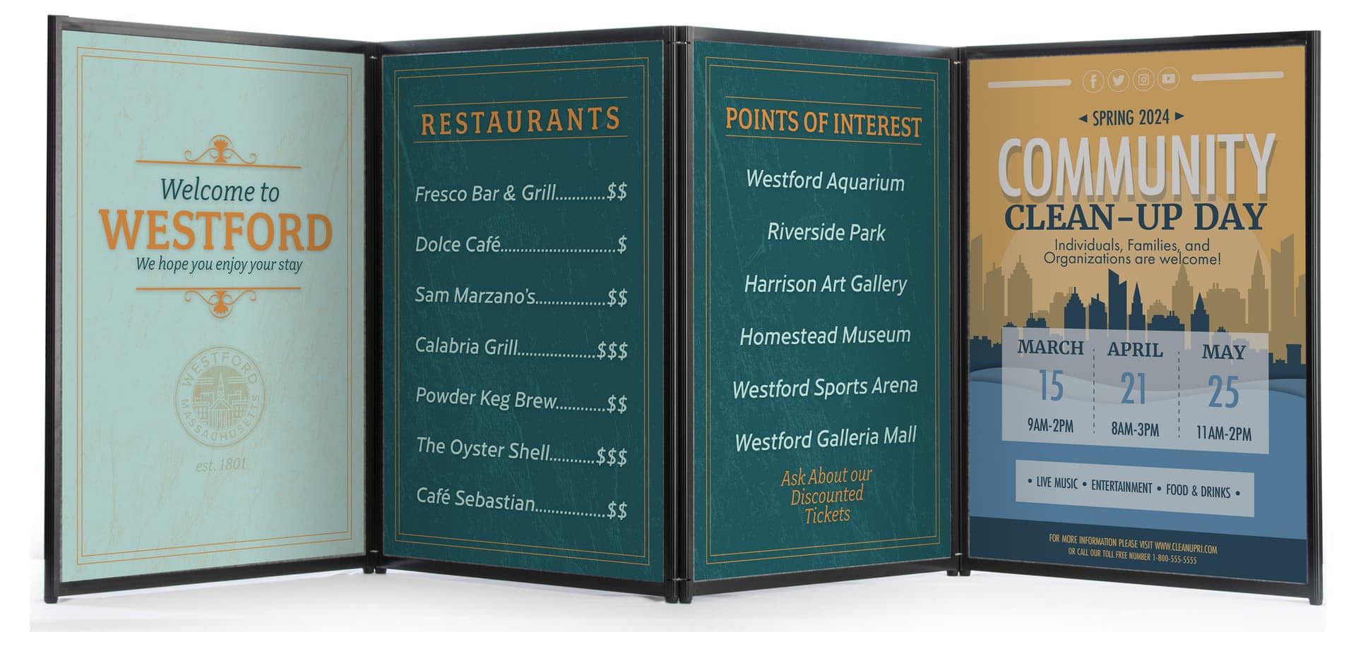 Double-Sided Display Board