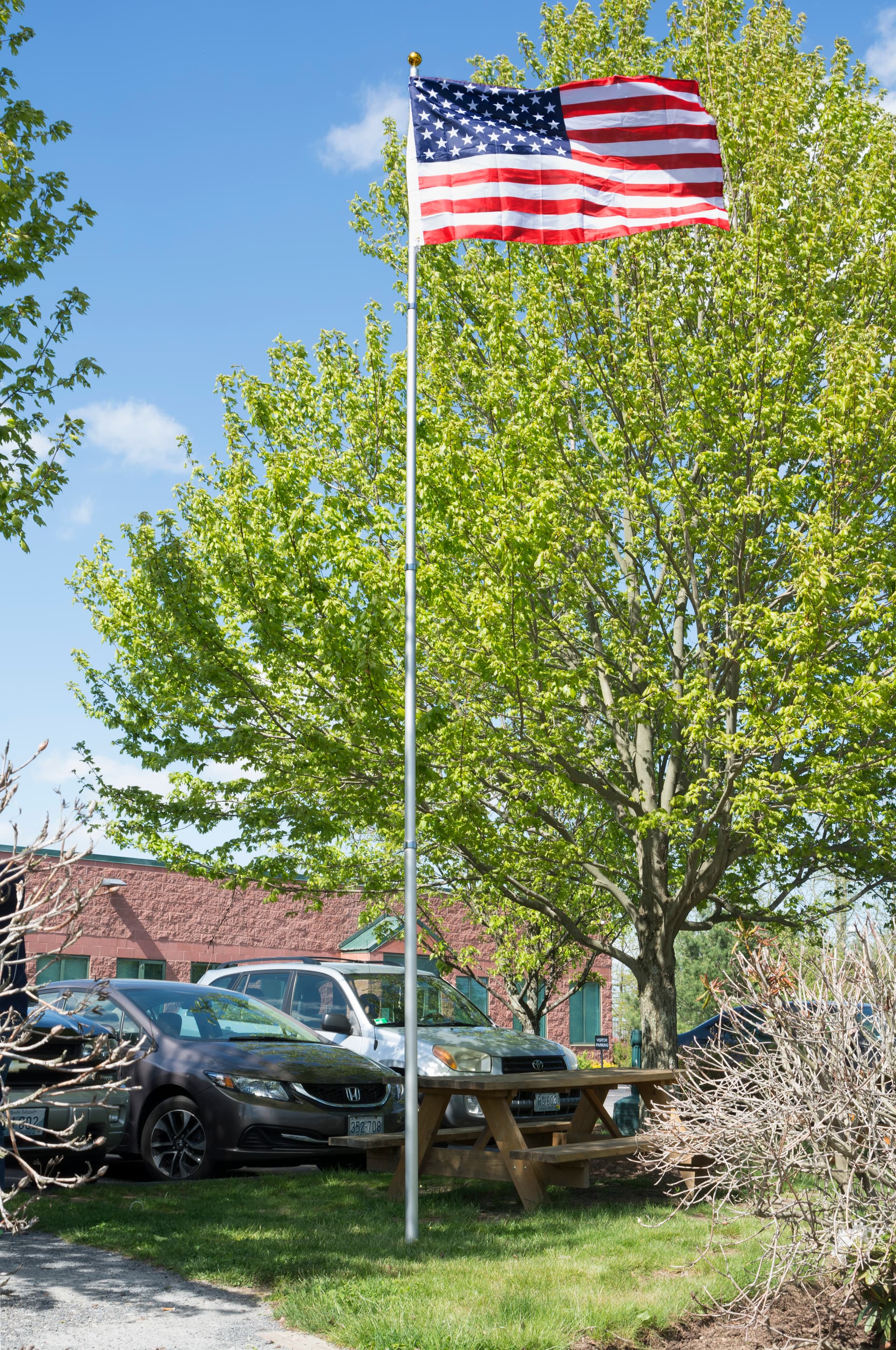 Silver Telescoping Flagpole