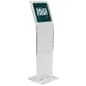 Floor Standing Menu Stand, Acrylic Faceplate, Angled Display - Clear
