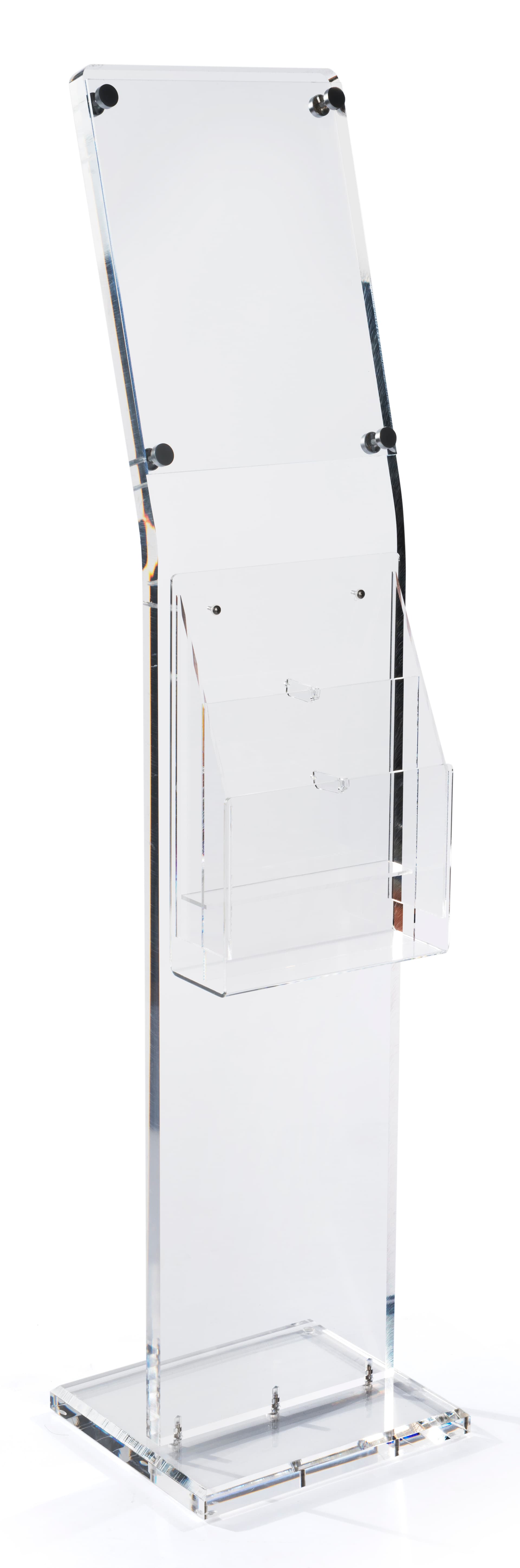 Catalog Rack: Acrylic w/2-Tiered Adjustable Pocket