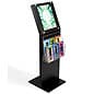 Deluxe Brochure Stand, Clear Faceplate Sign Holder, Acrylic Literature Pockets