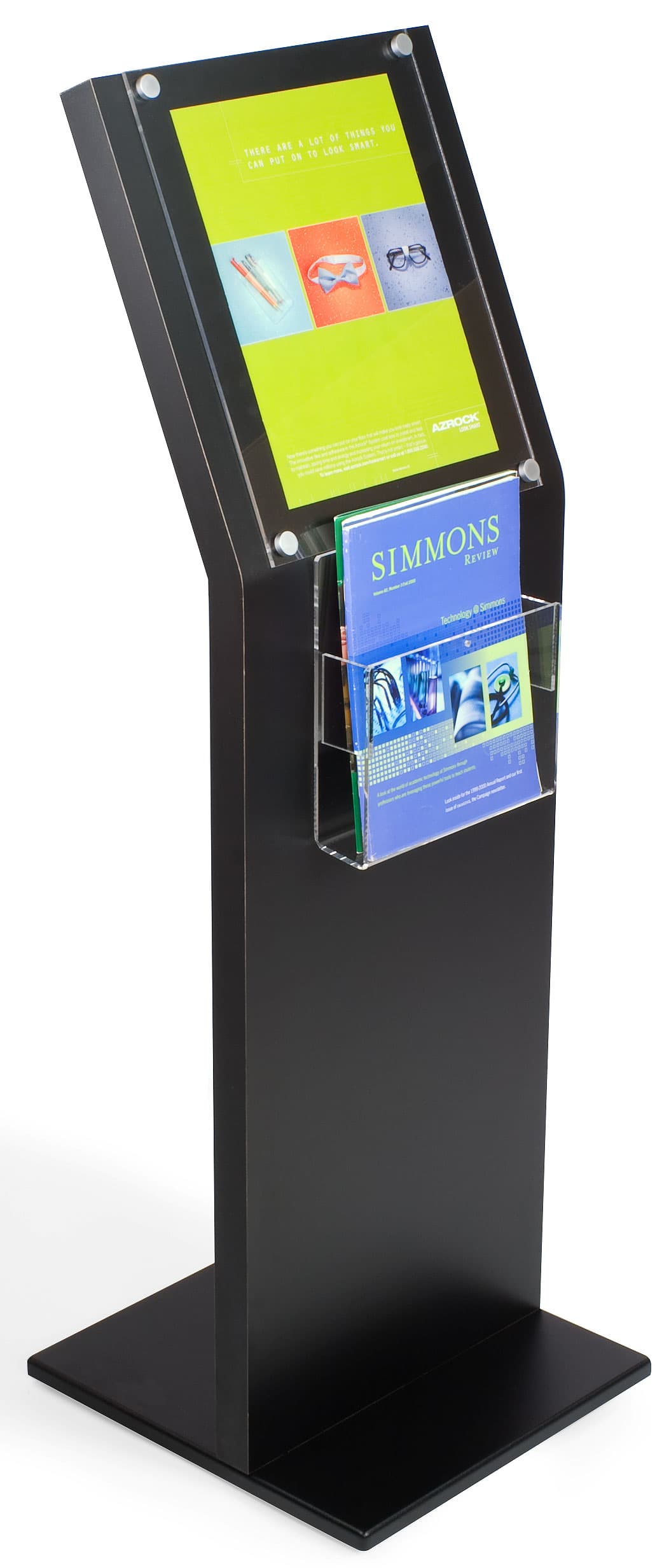 Black Brochure Stand: 11" x 14" Sign Holder