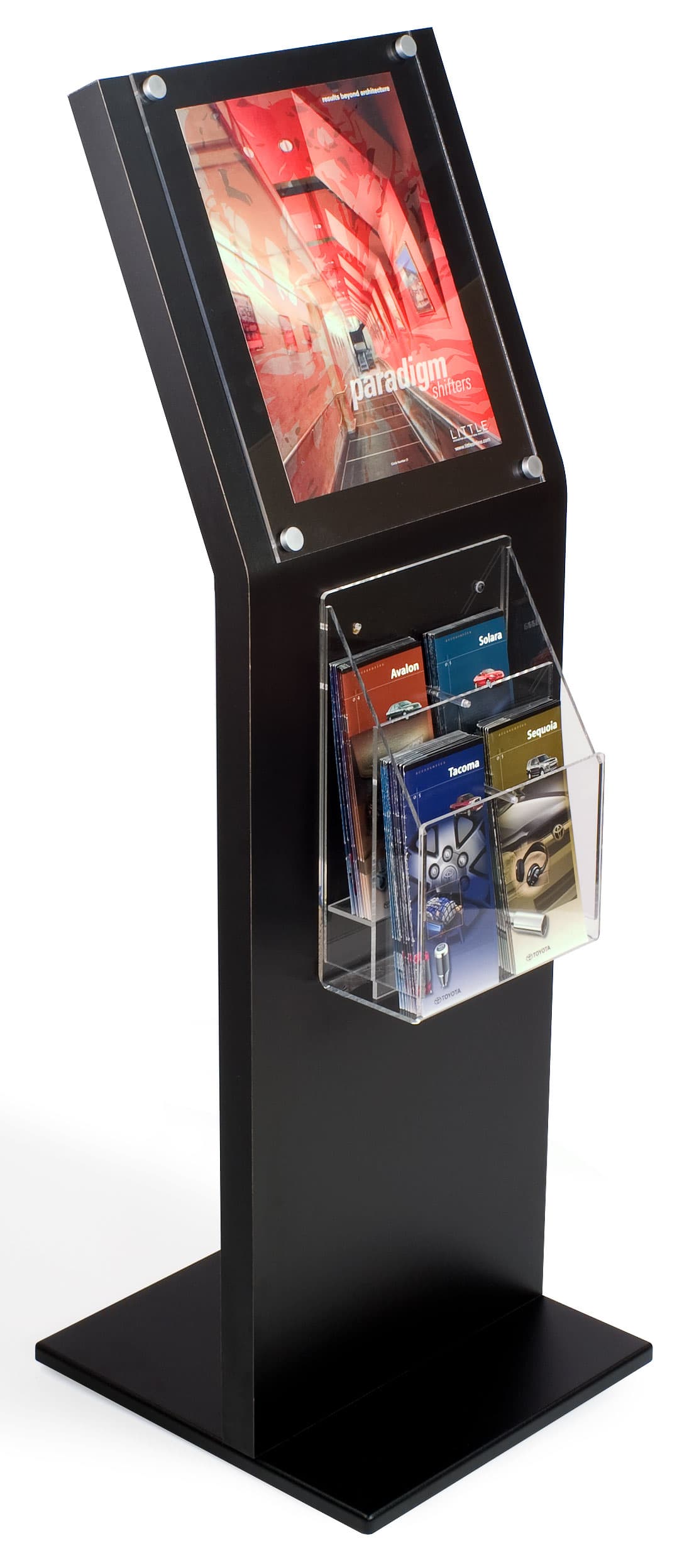 11" x 14" Magazine Stand: With 2 Tiered Pocket