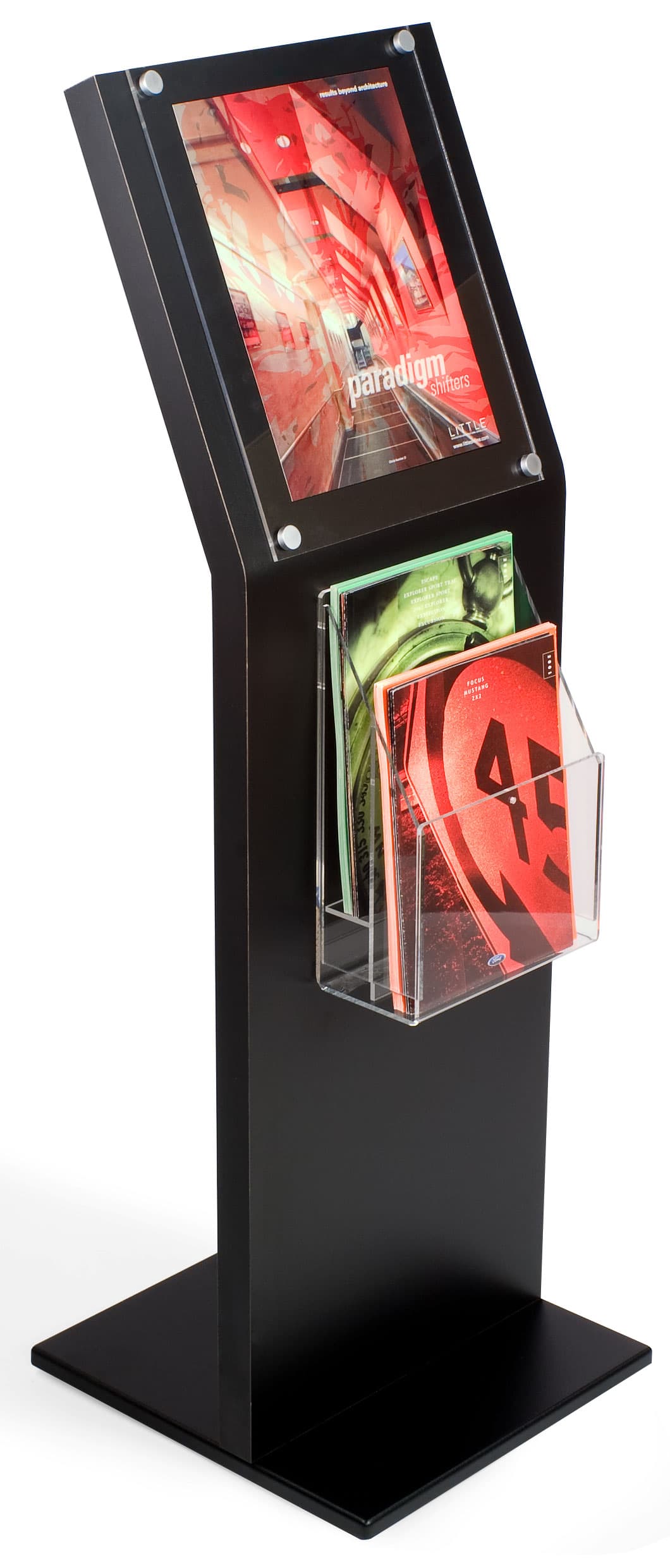11" x 14" Magazine Stand: With 2 Tiered Pocket