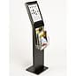Deluxe Brochure Stand, Clear Faceplate Sign Holder, Acrylic Literature Pockets