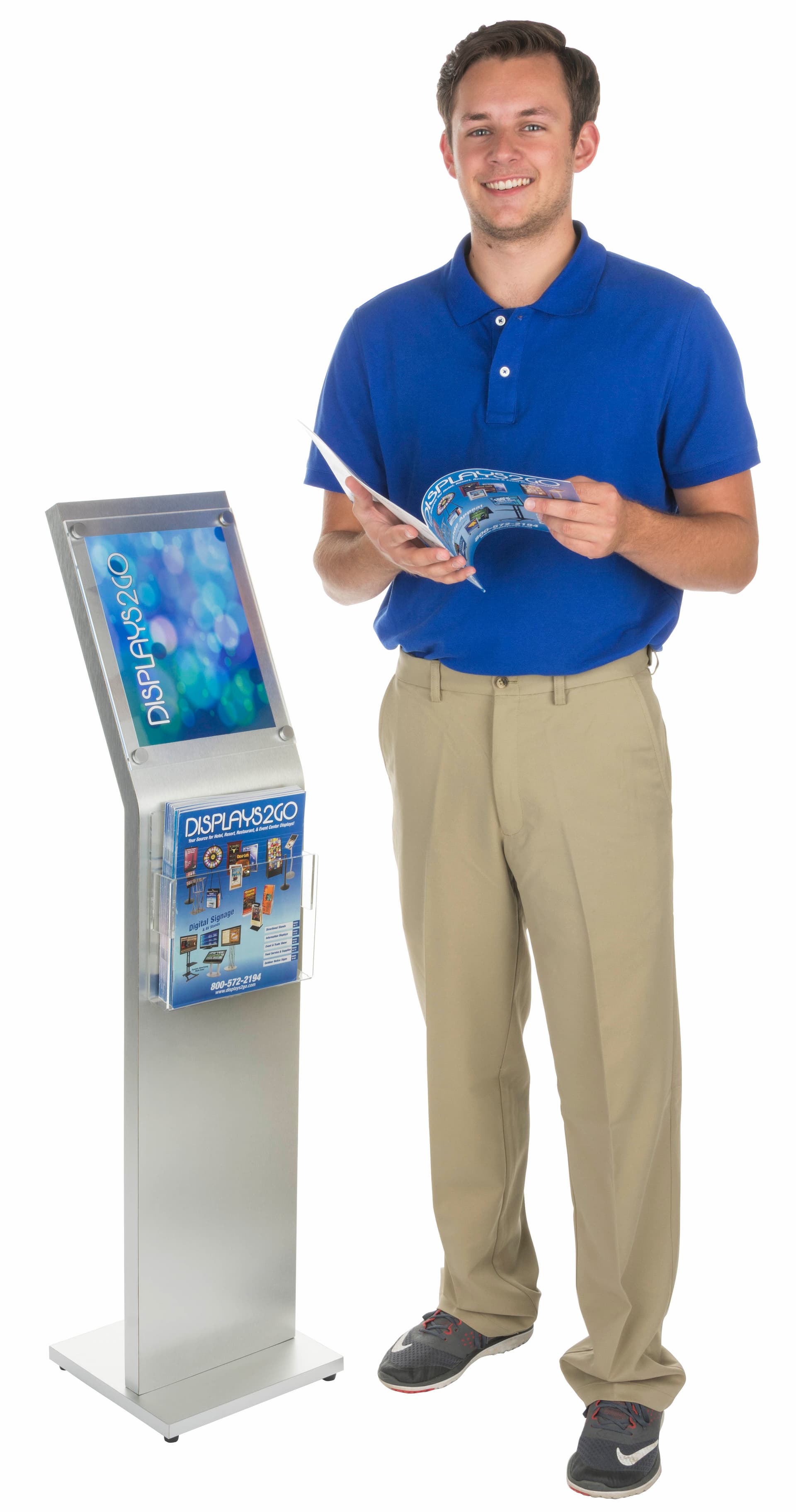 8.5 x 11 Sign Kiosk with Brochure Holder & Laminated MDF