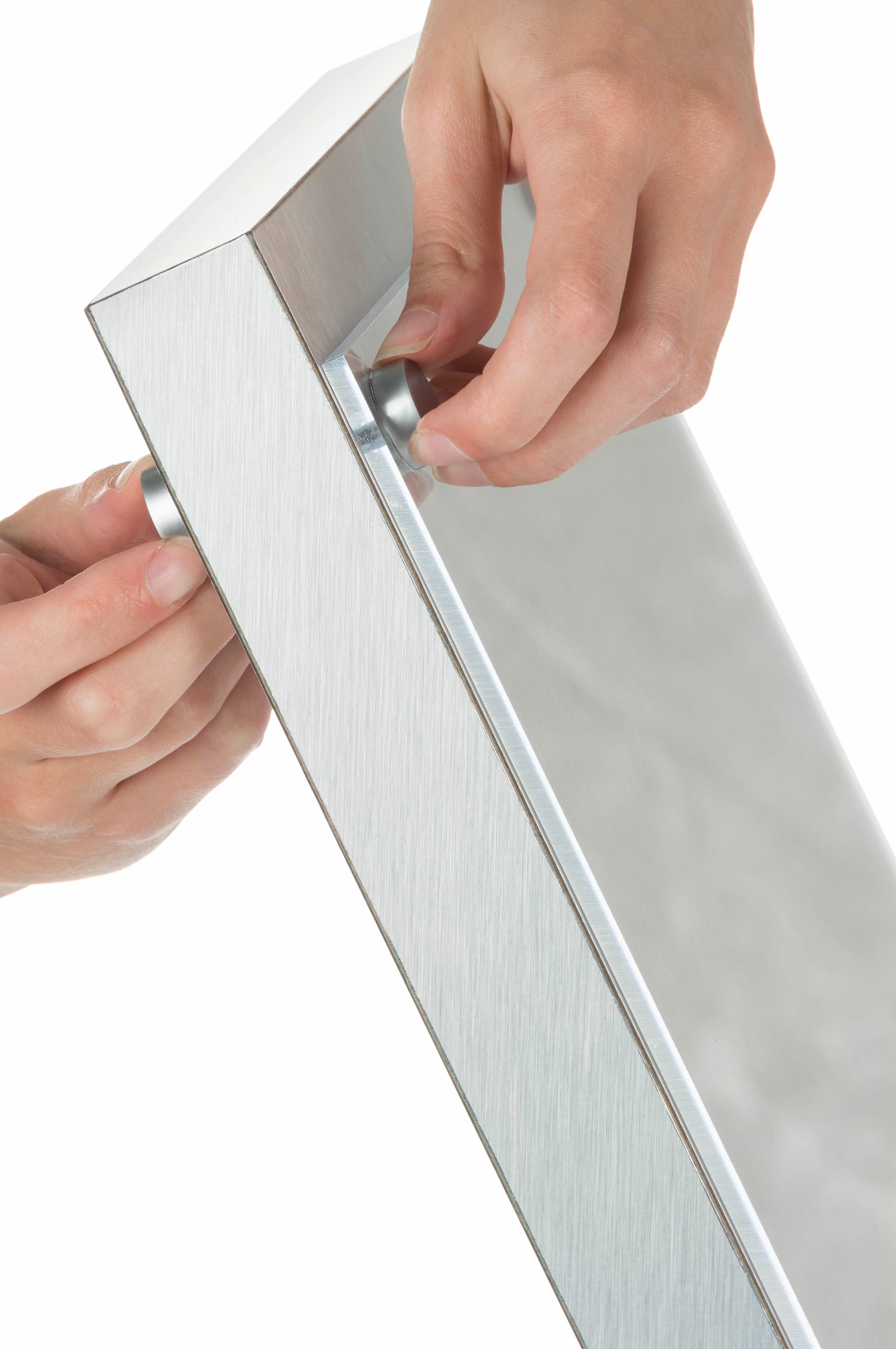 8.5 x 11 Sign Kiosk with Brochure Holder & Silver Standoffs