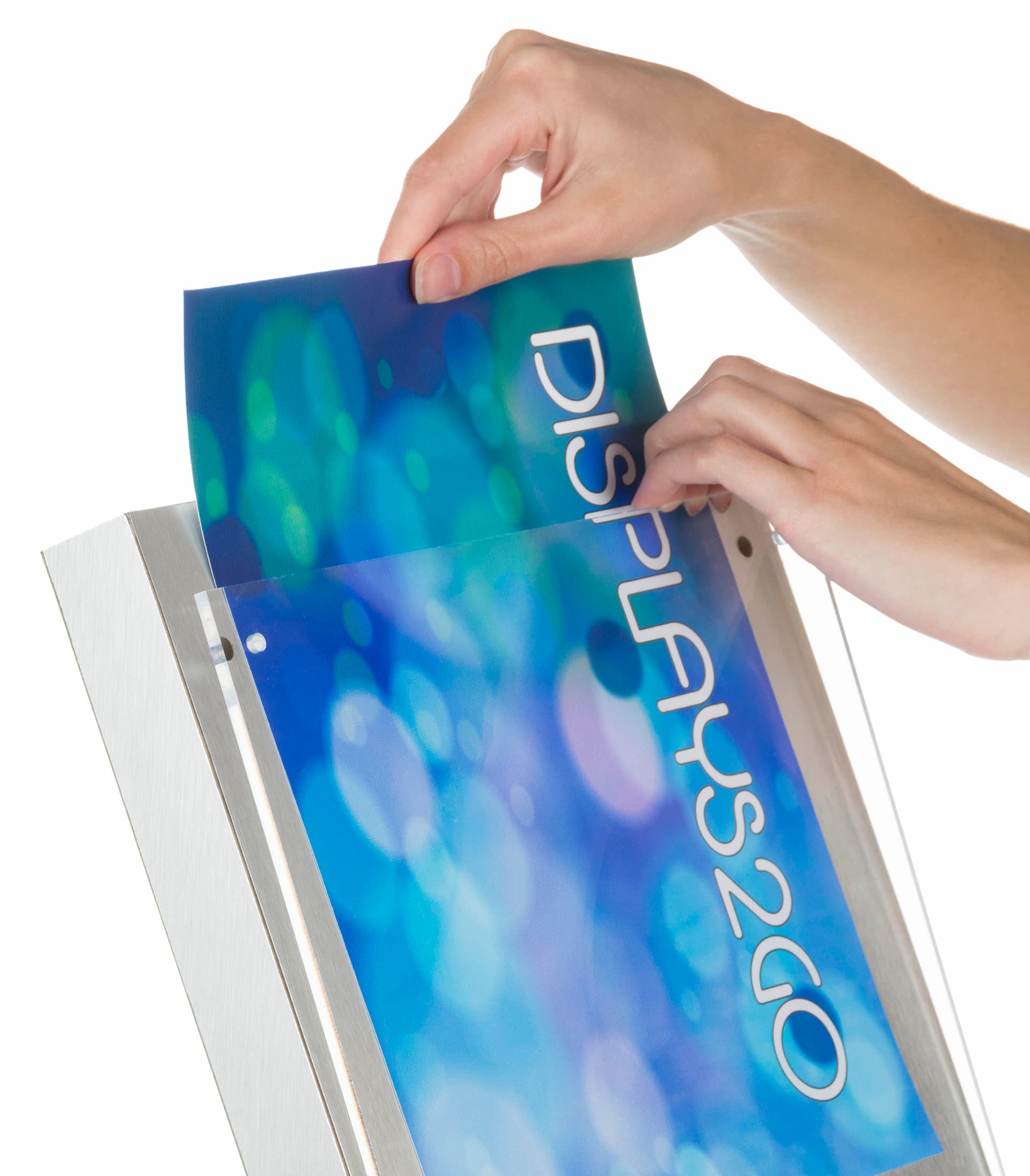 8.5 x 11 Sign Kiosk with Brochure Holder & Easy Insert Design