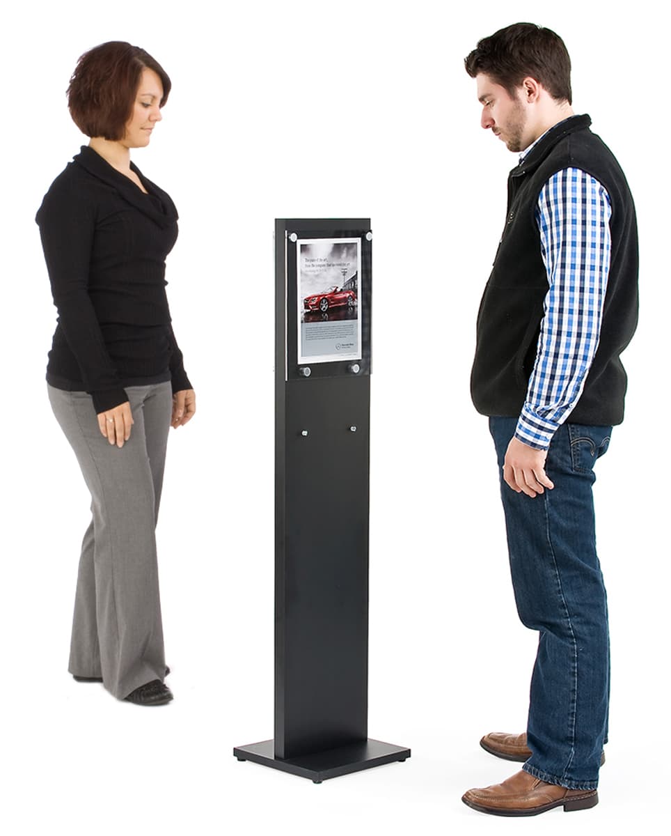 Double-Sided Acrylic Floor Stand