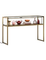 Showcase table is made of durable iron materials 
