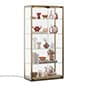 37"w Tempered Glass Display Case, Locking Doors, Height Adjustable Shelves 
