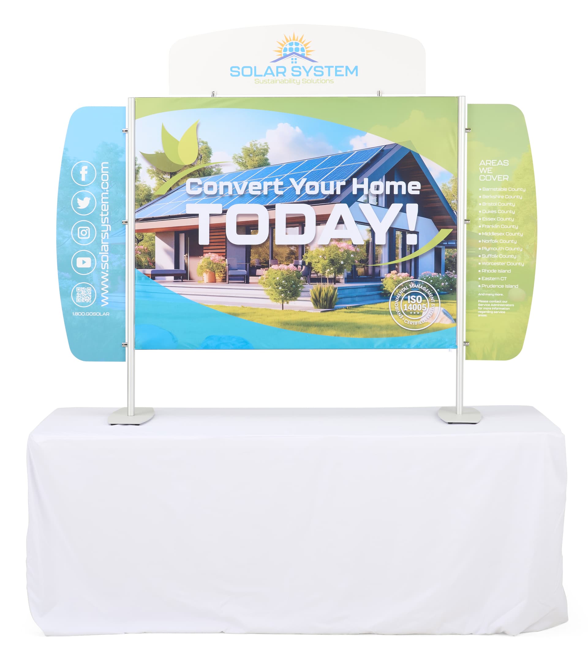 Trade show tabletop display with personalization 