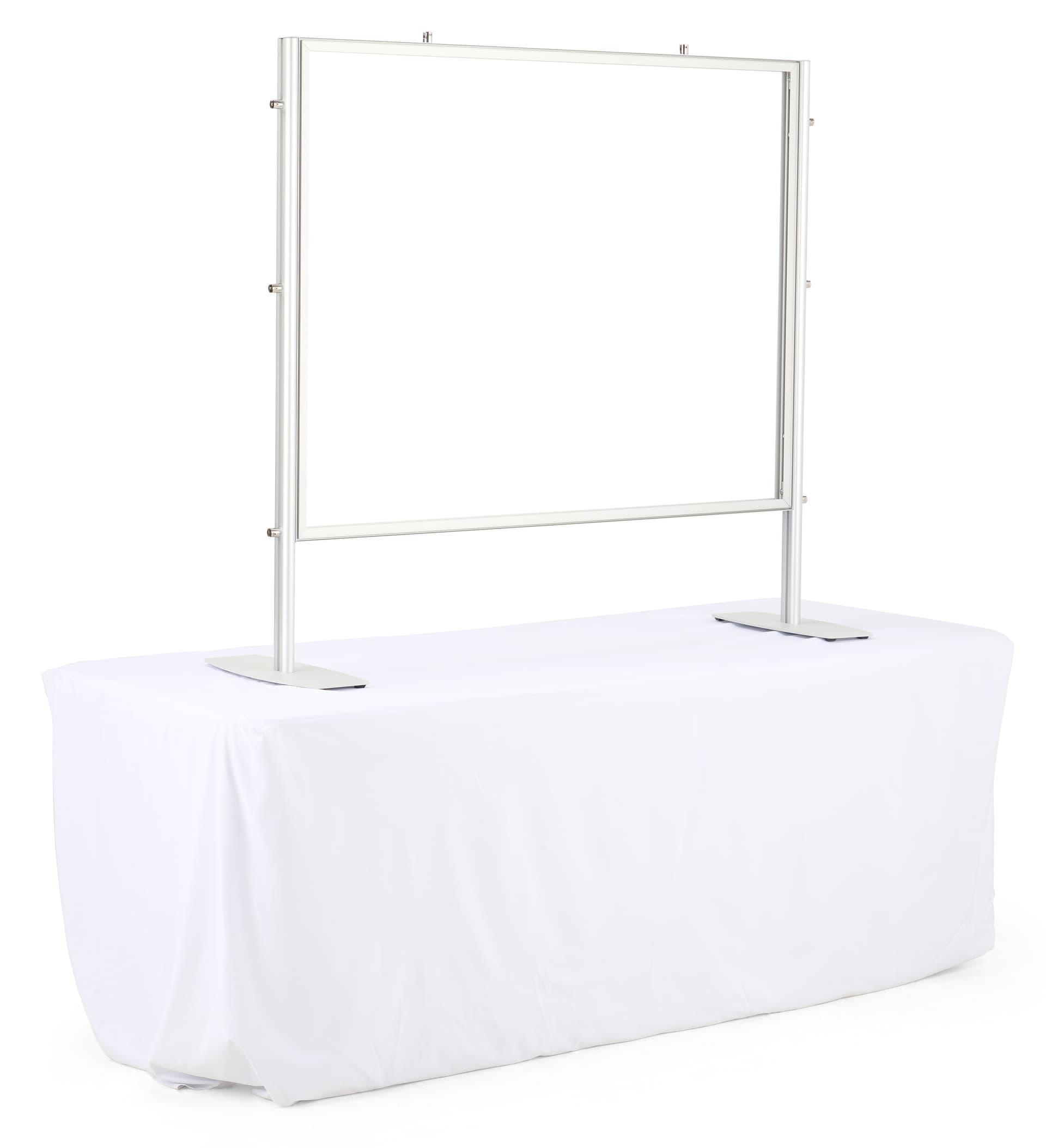 Trade show tabletop display with aluminum frame