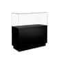 48" Airtight Glass Display Case with Locking Lift-Off Top, Ships Assembled - Black