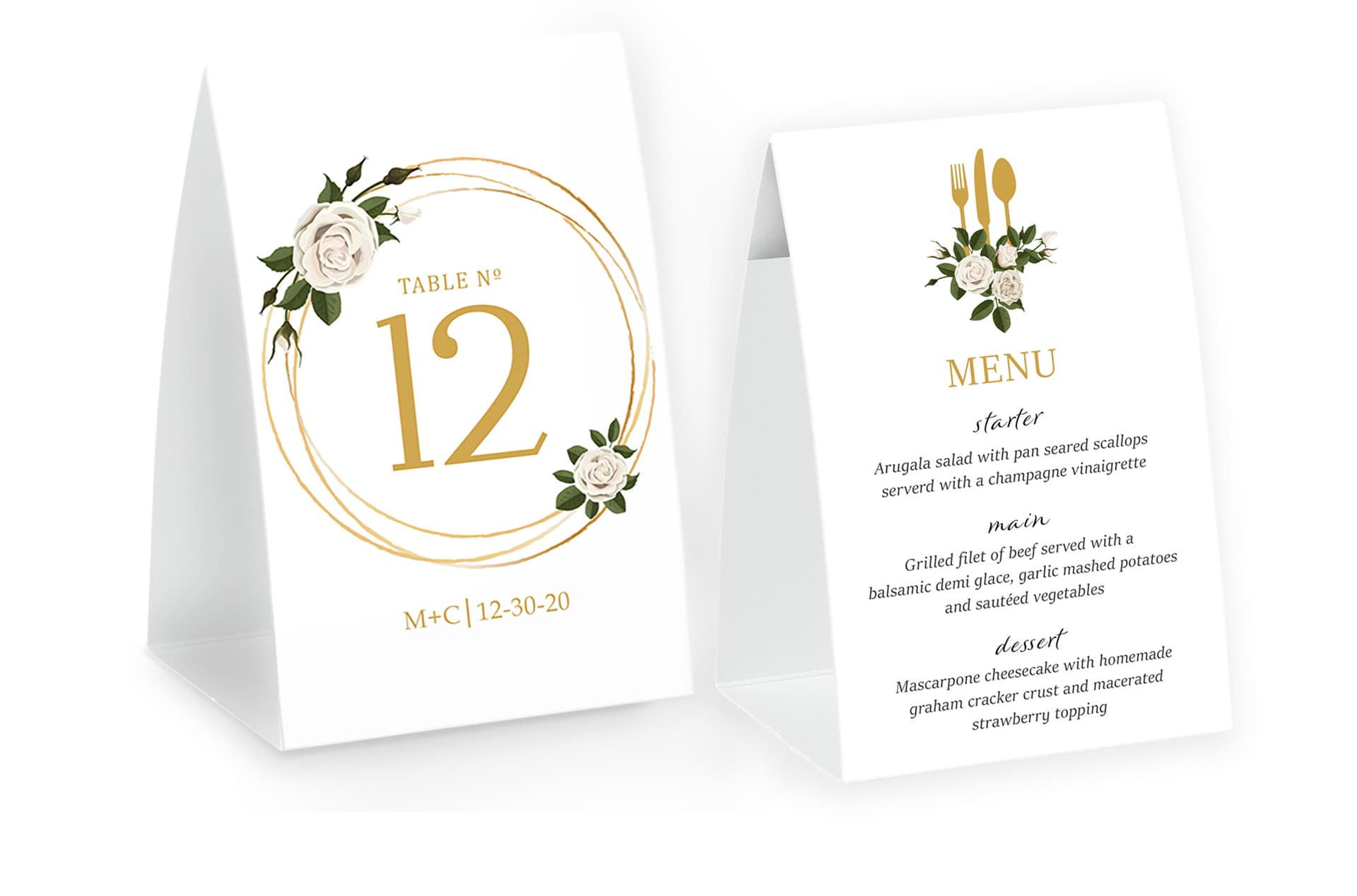 Custom table tents