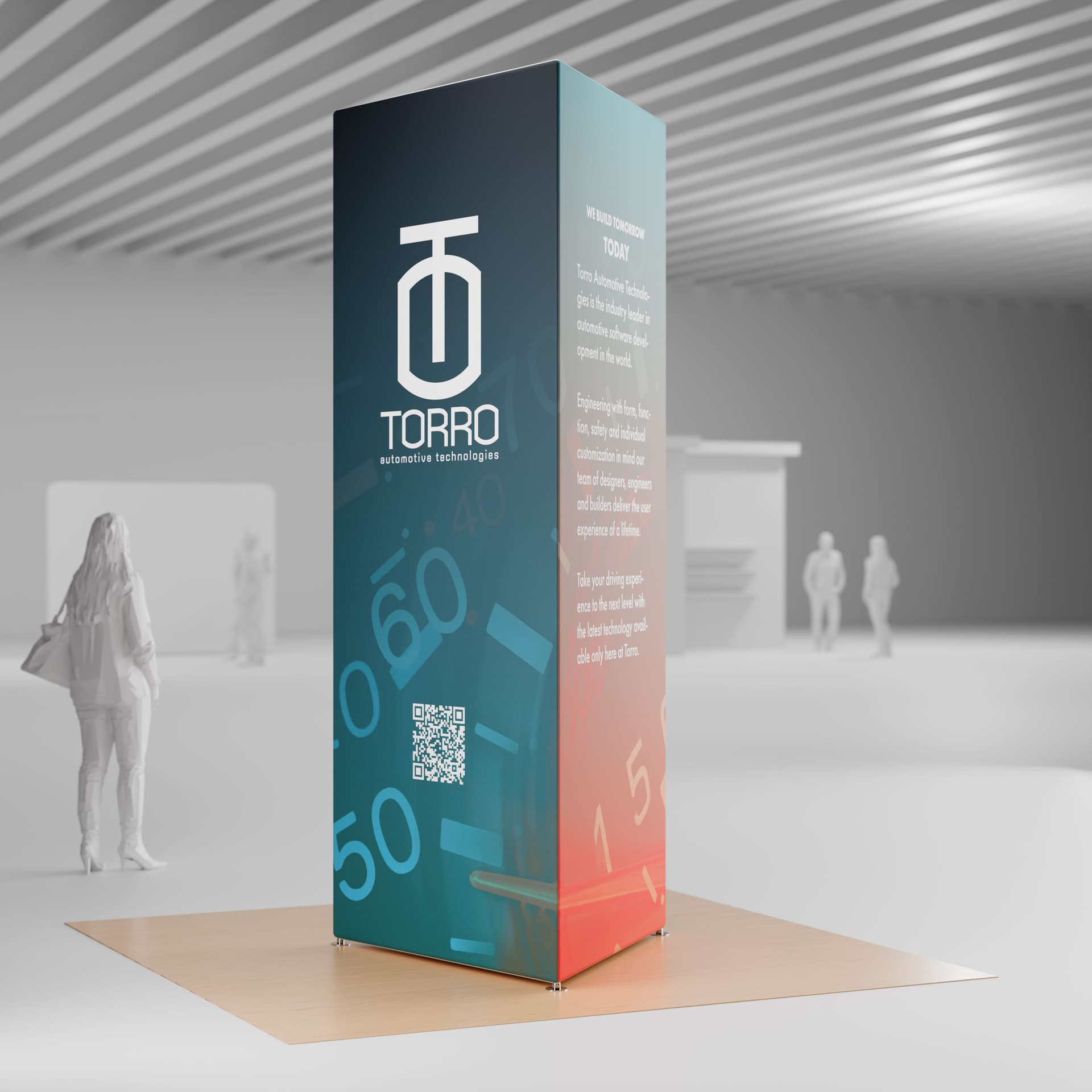 trade show display tower for busy exhibit halls