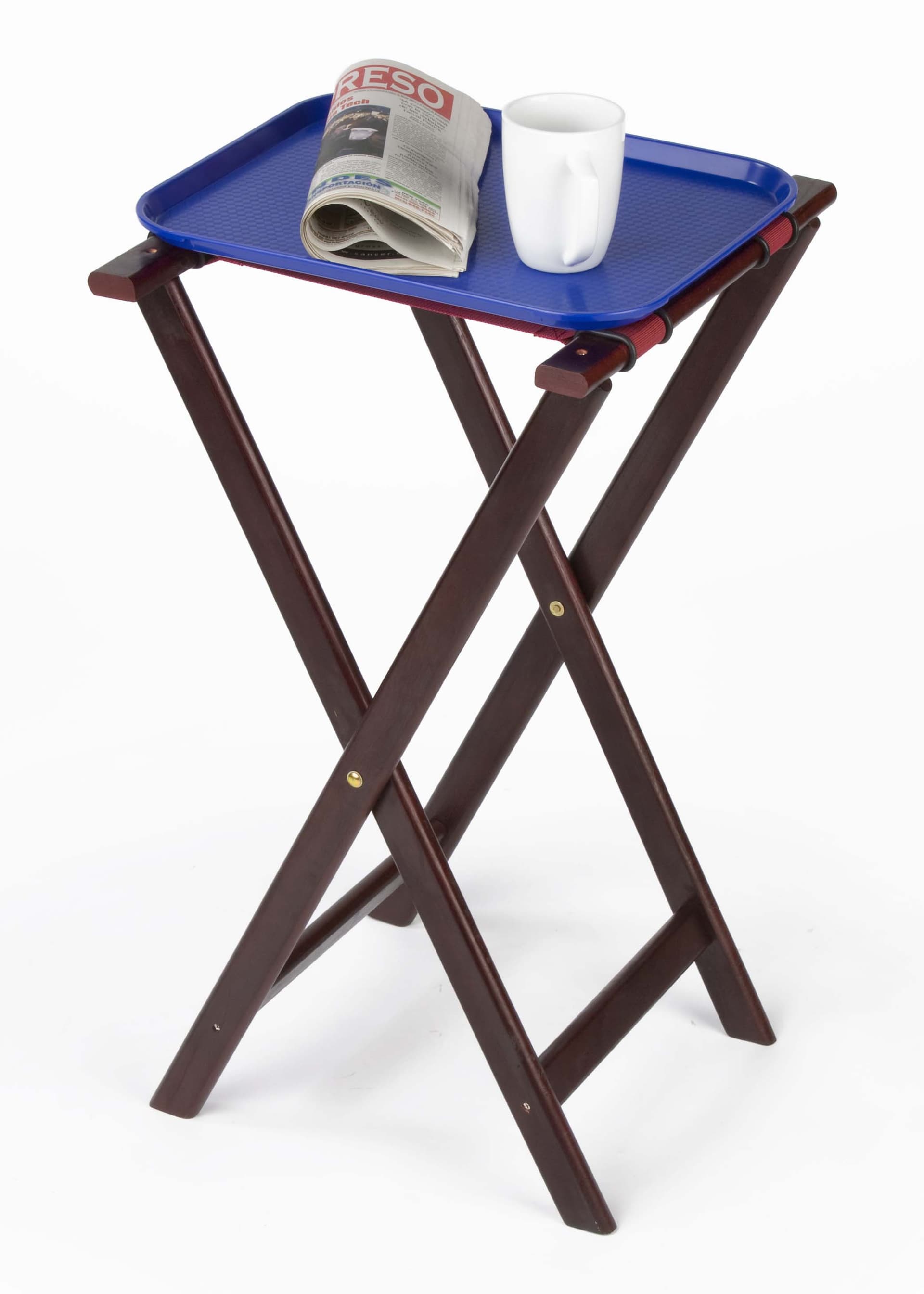 wooden tray stand