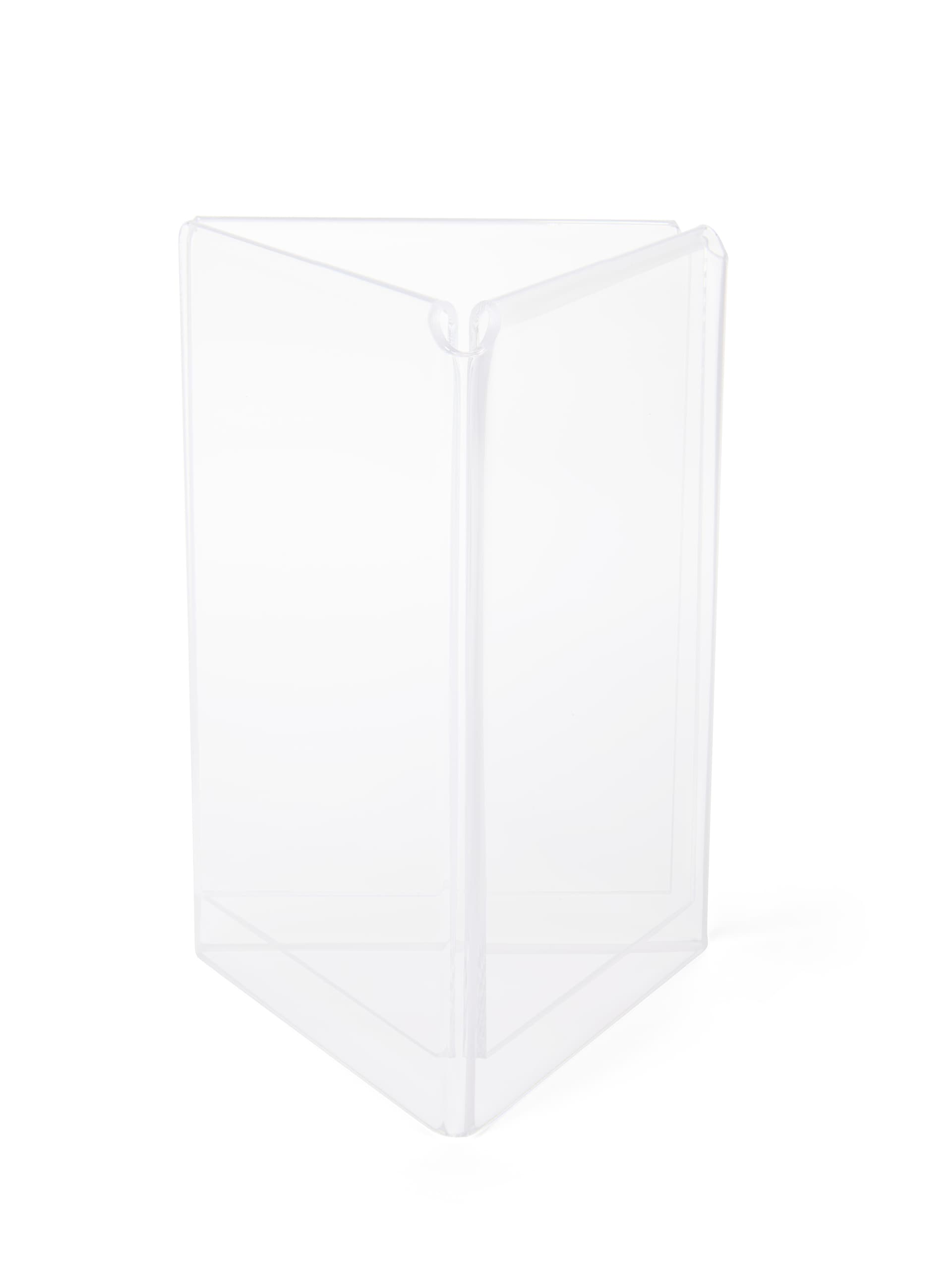 Table sign holder made with clear acrylic
