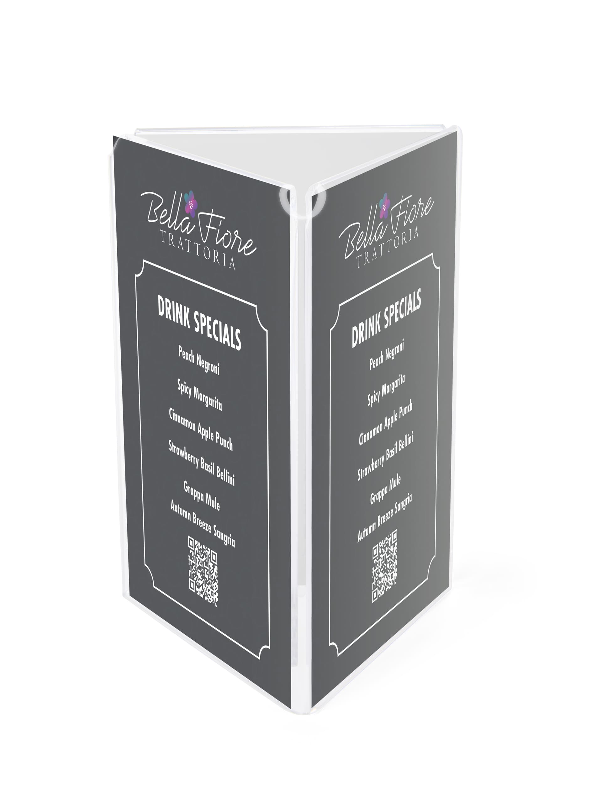 Table sign holder with open center