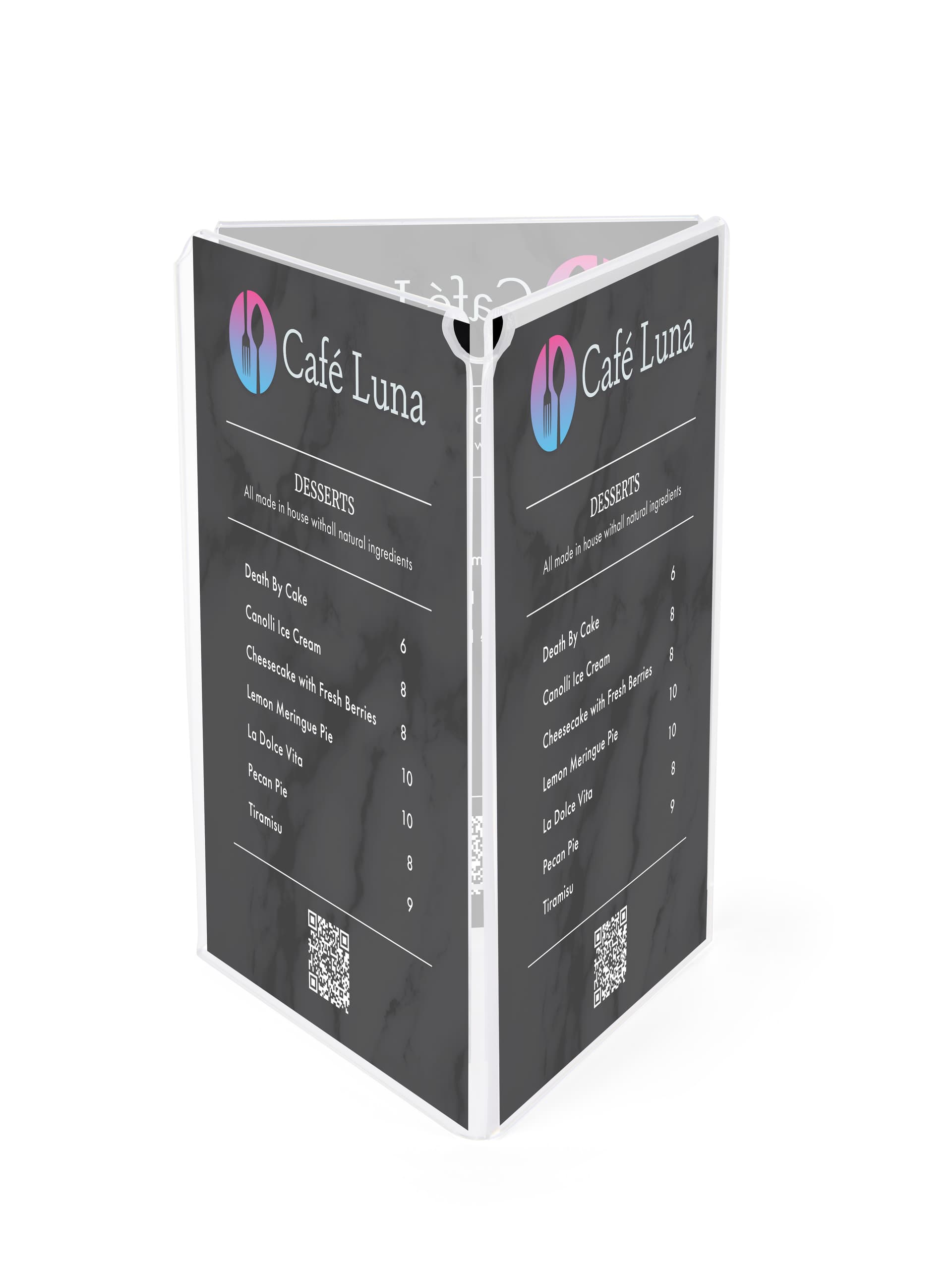 Plastic sign holder with frameless design