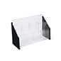 12-Pocket Recycled Acrylic Leaflet Holder for Tabletop, Fits 4 x 9 Brochures - Black