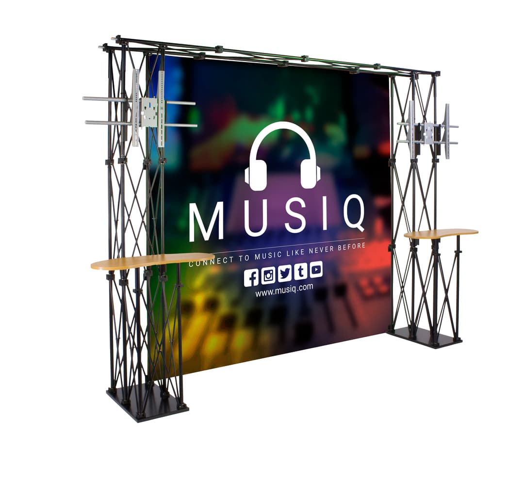 Truss Trade Show Booth Backdrop | Includes 8'x8' Custom Graphic ...