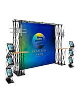 8 x 8 truss trade show display with machine washable backdrop