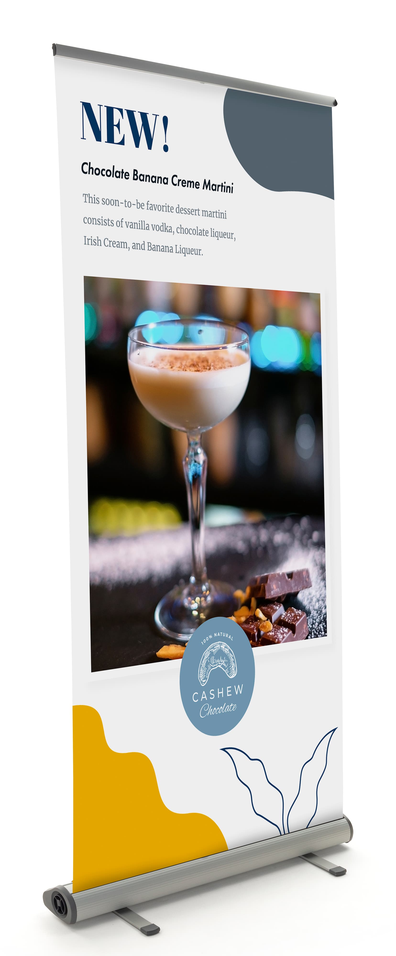Custom printed retractable banners with DIY design feature
