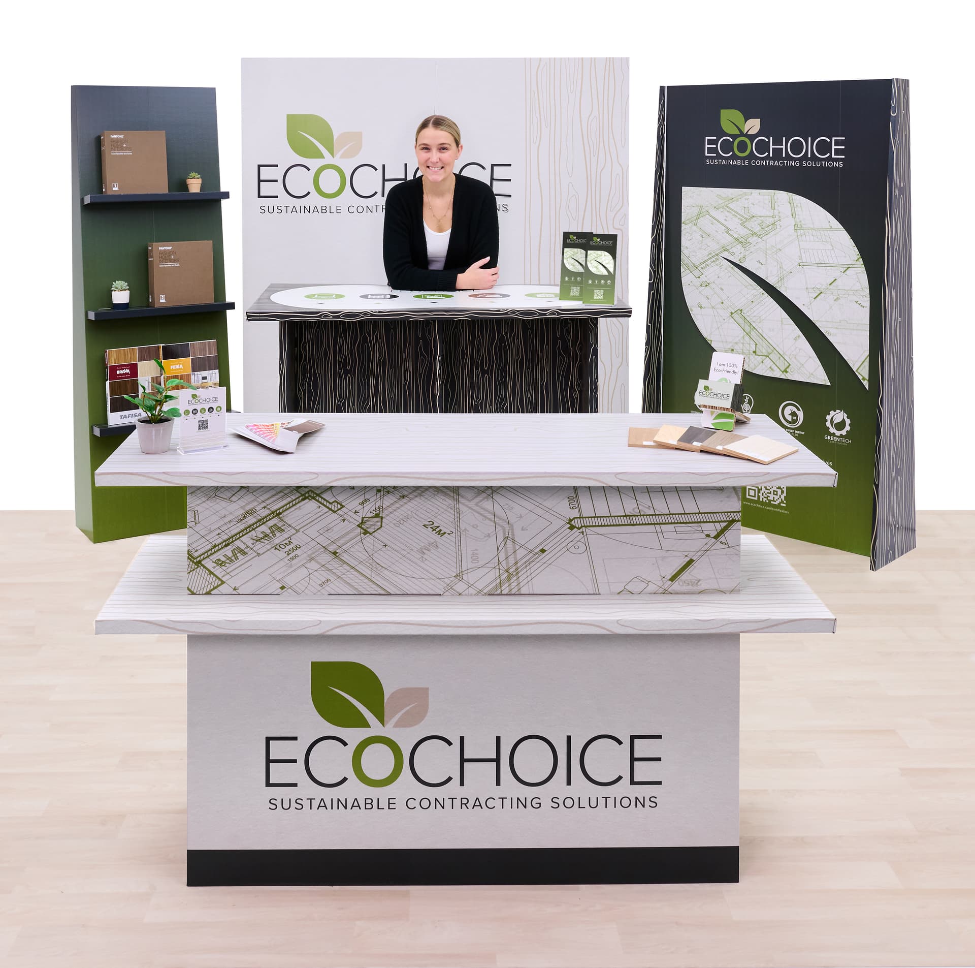 Eco-friendly shelf stand with 100 percent recyclable design