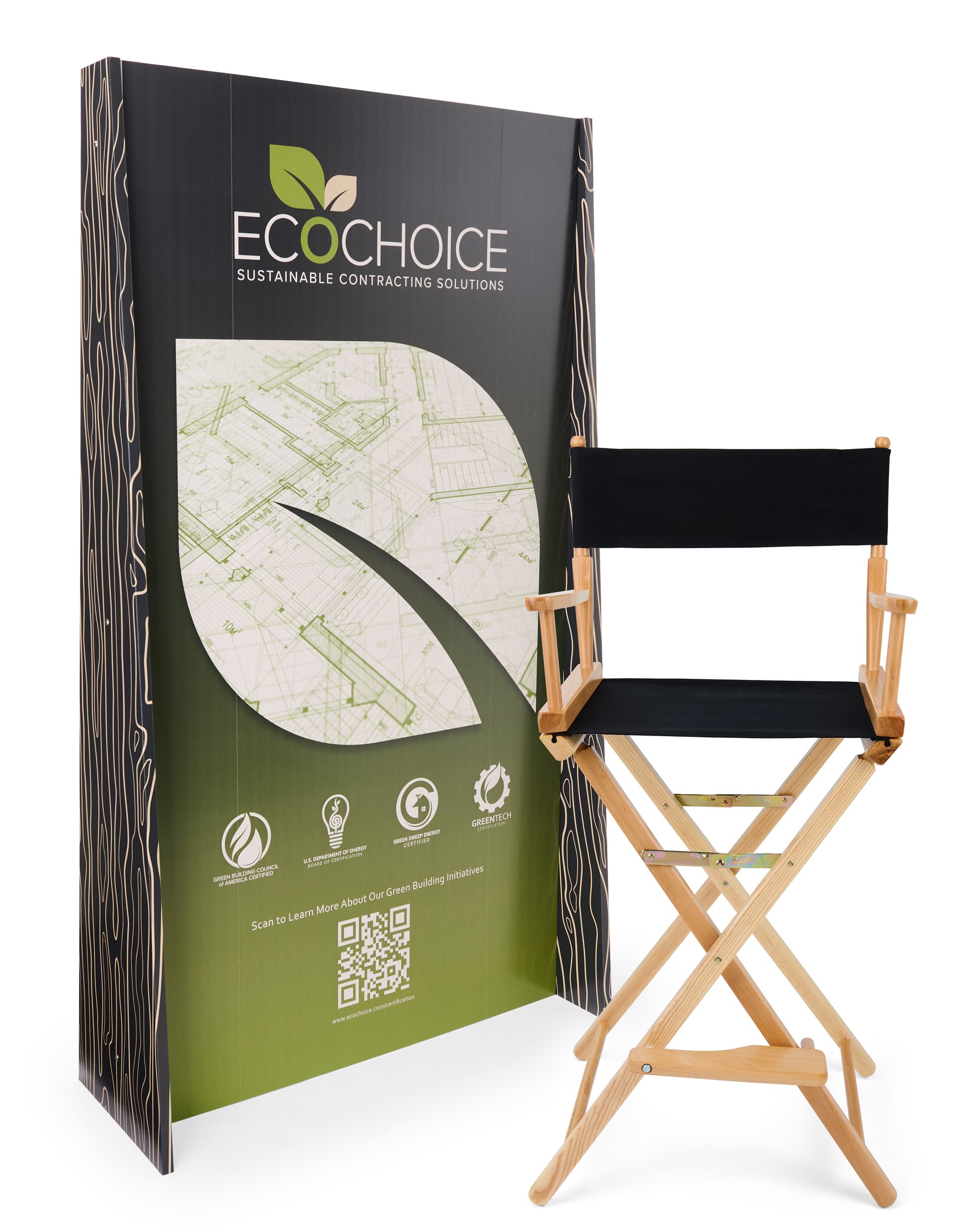 FSC-certified eco-friendly meter boards with tall 72 inch tall floor standing design