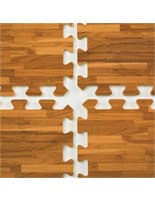 10' x 10' Interlocking Foam Mat - Wood Grain