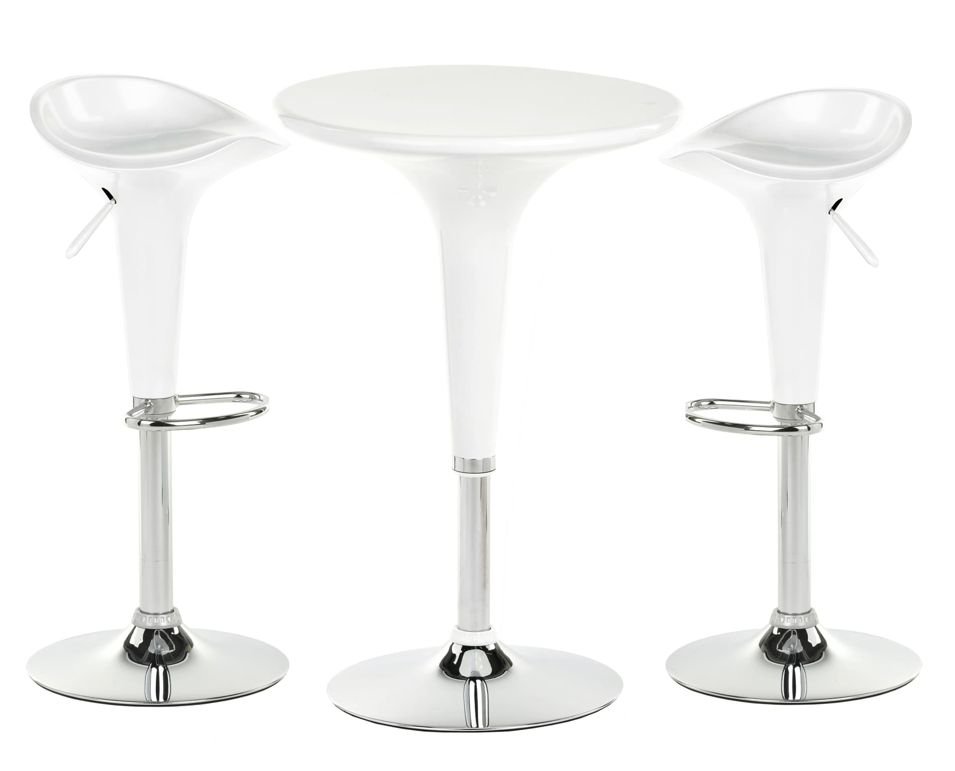 WhiteTrade Show Table & Stool Set for All-Day Comfort