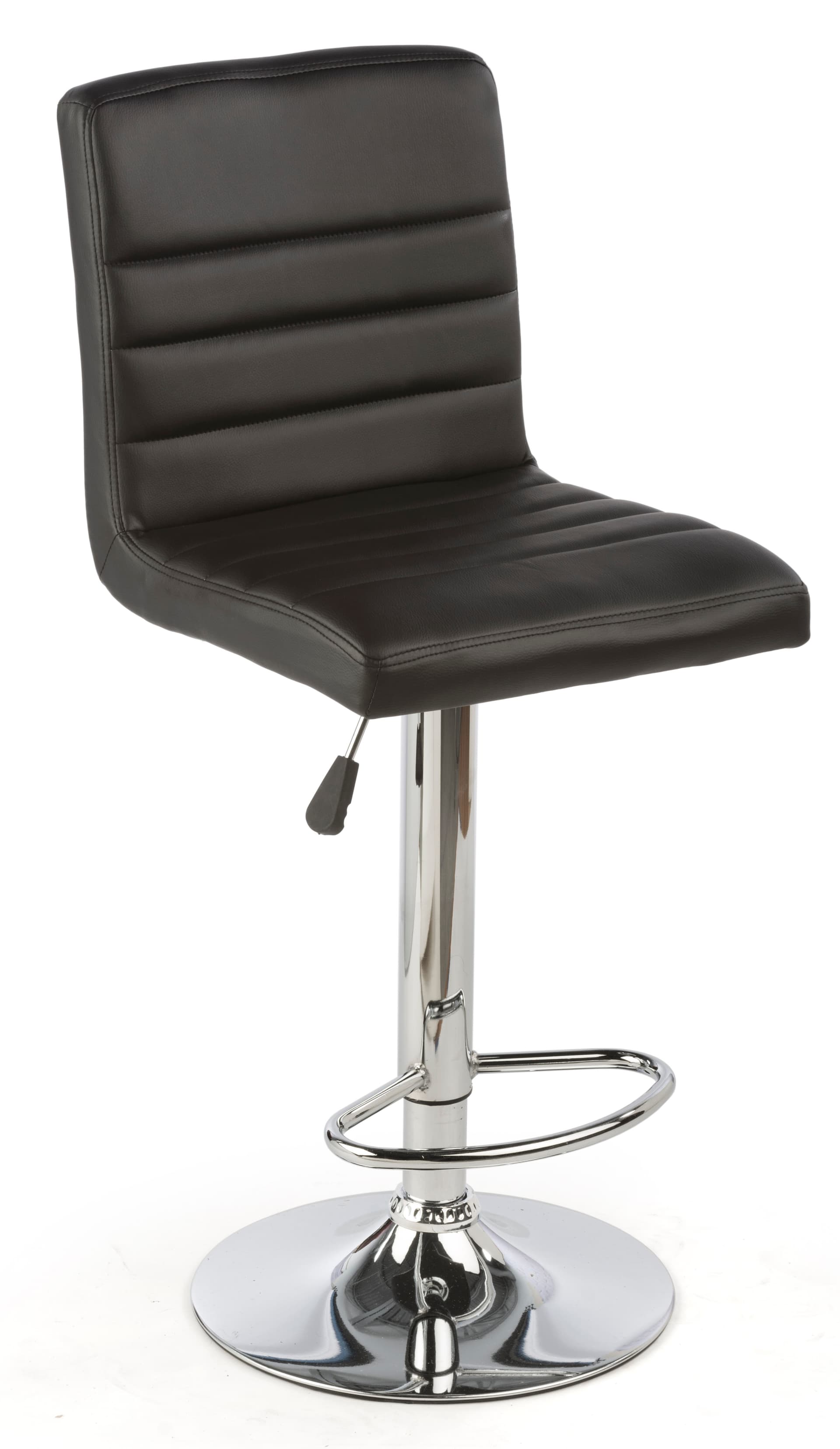 Black Gas Lift Chair and Table Set, Height Adjustable